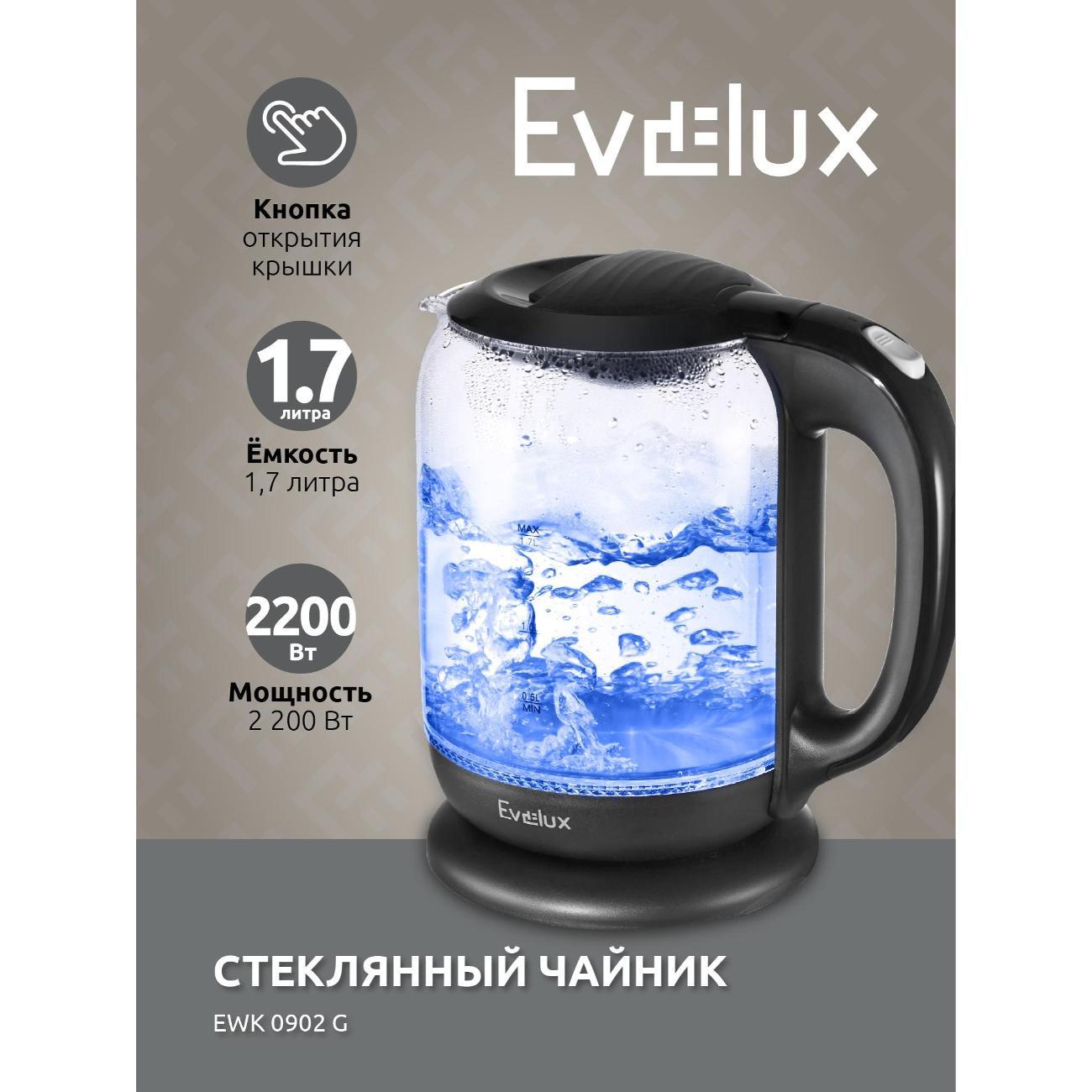 Электрочайник Evelux EWK 0902 G фото