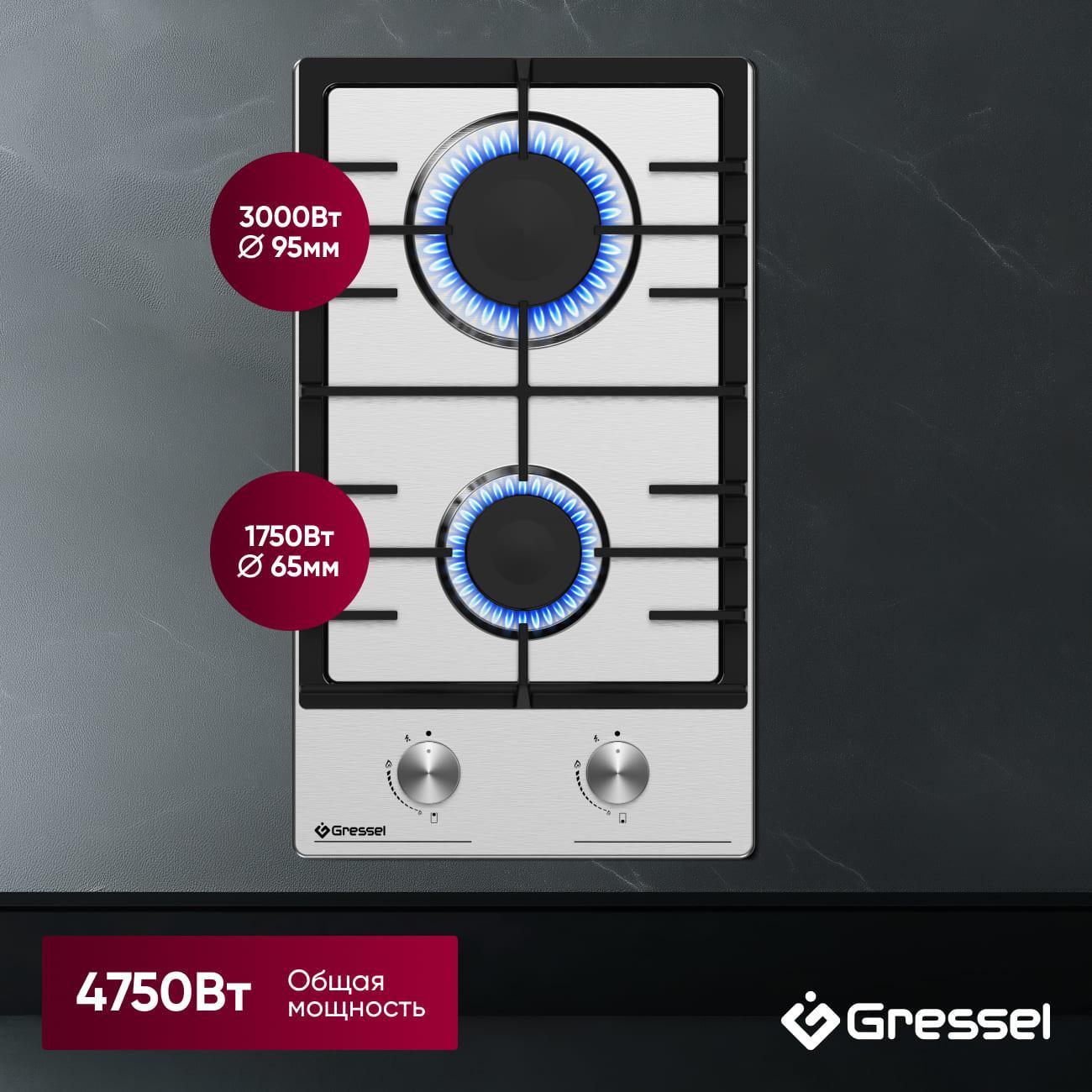 Варочная панель газовая Gressel Premium U30V20M100