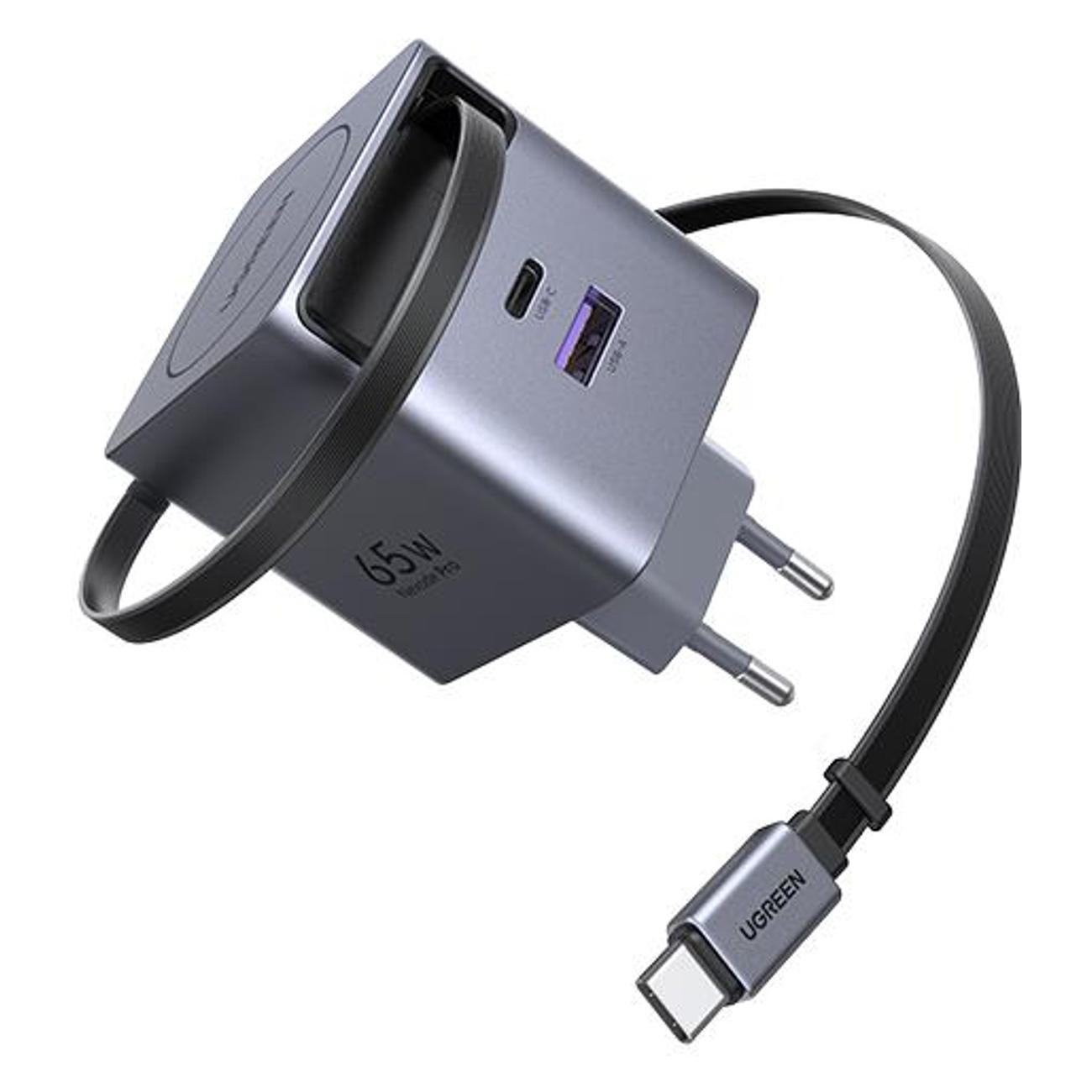 Сетевое зарядное устройство uGreen X615 (65825) 65W серый космос