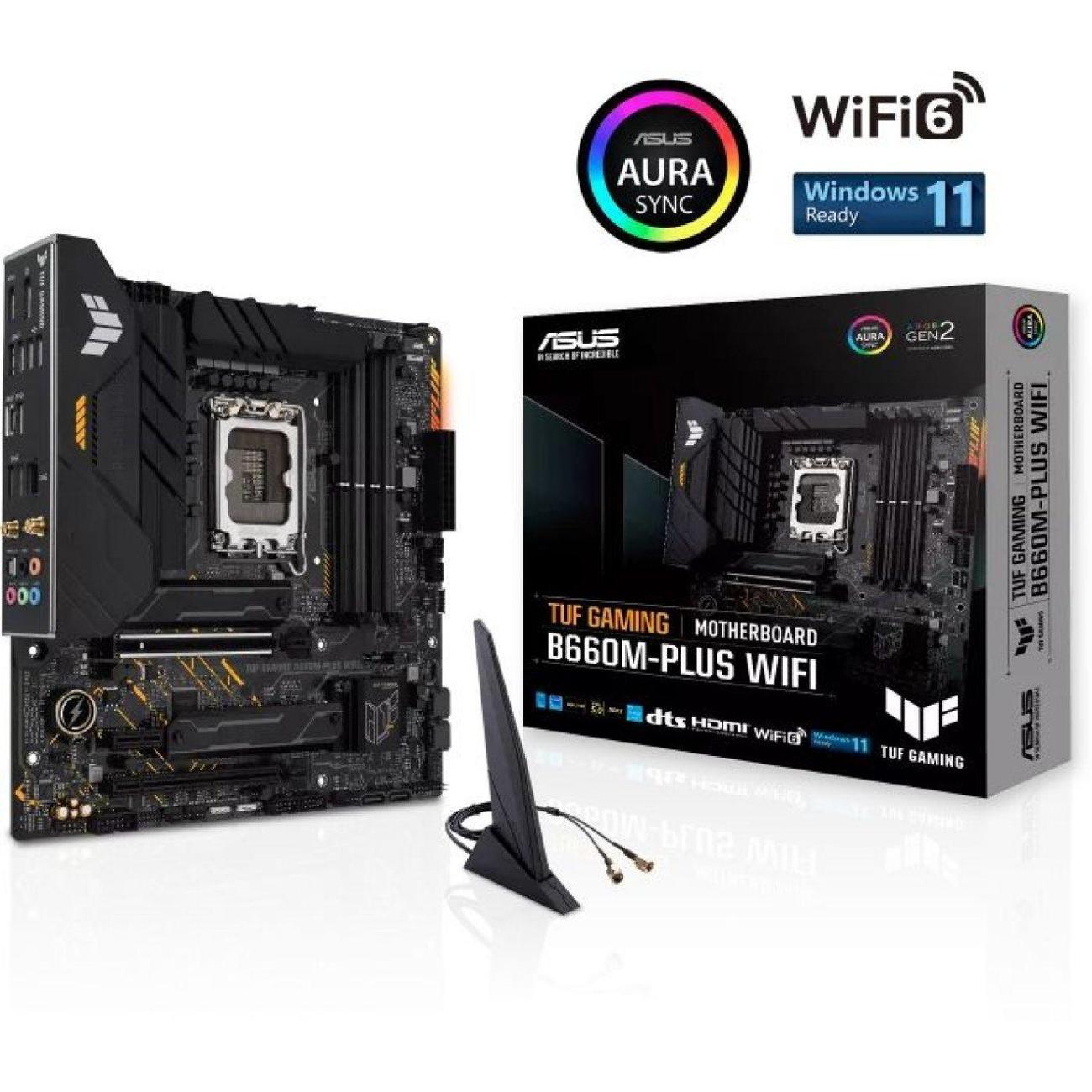 Материнская плата ASUS TUF GAMING B660M-PLUS WIFI (LGA1700, mATX)