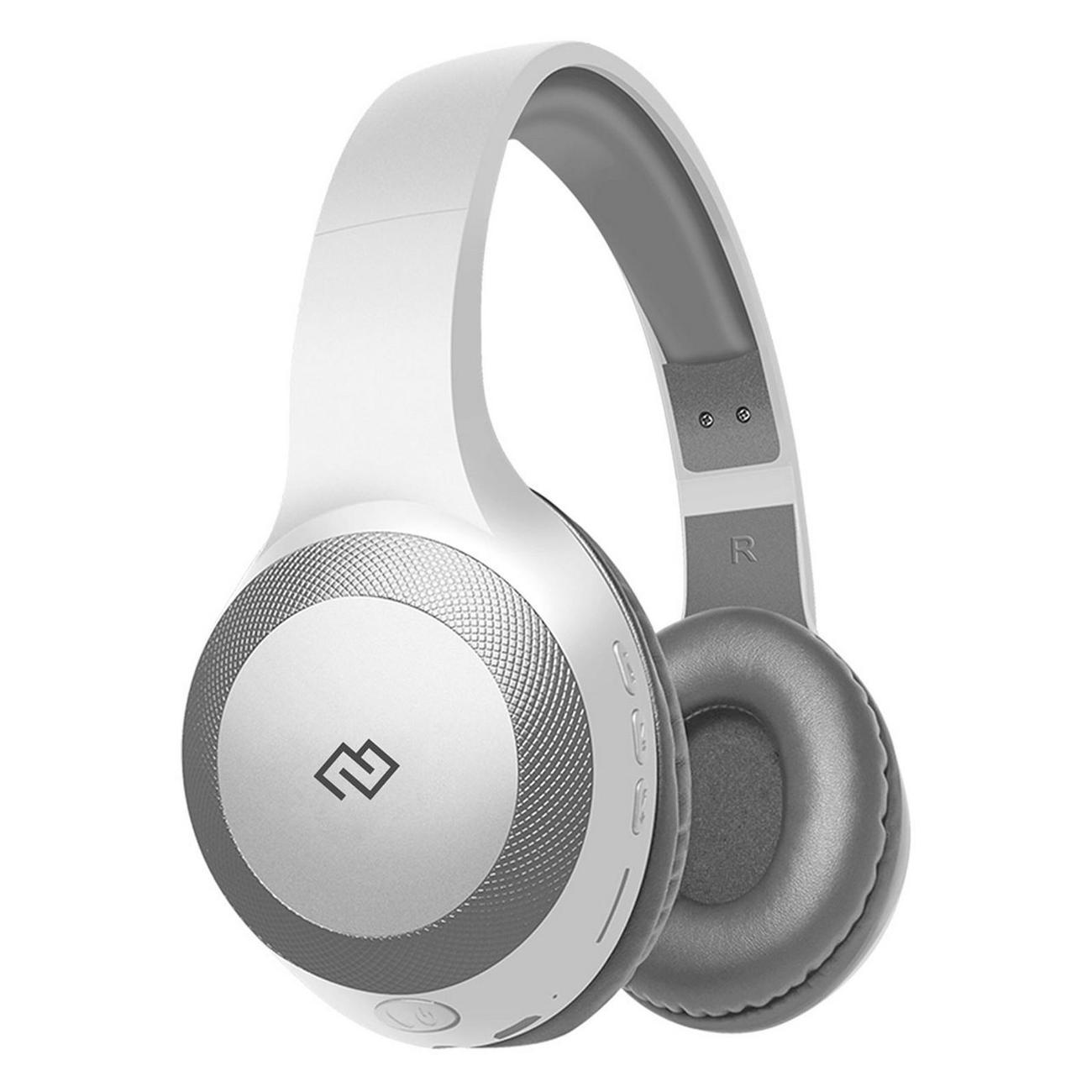 Наушники Digma BT-15W, белый/серый