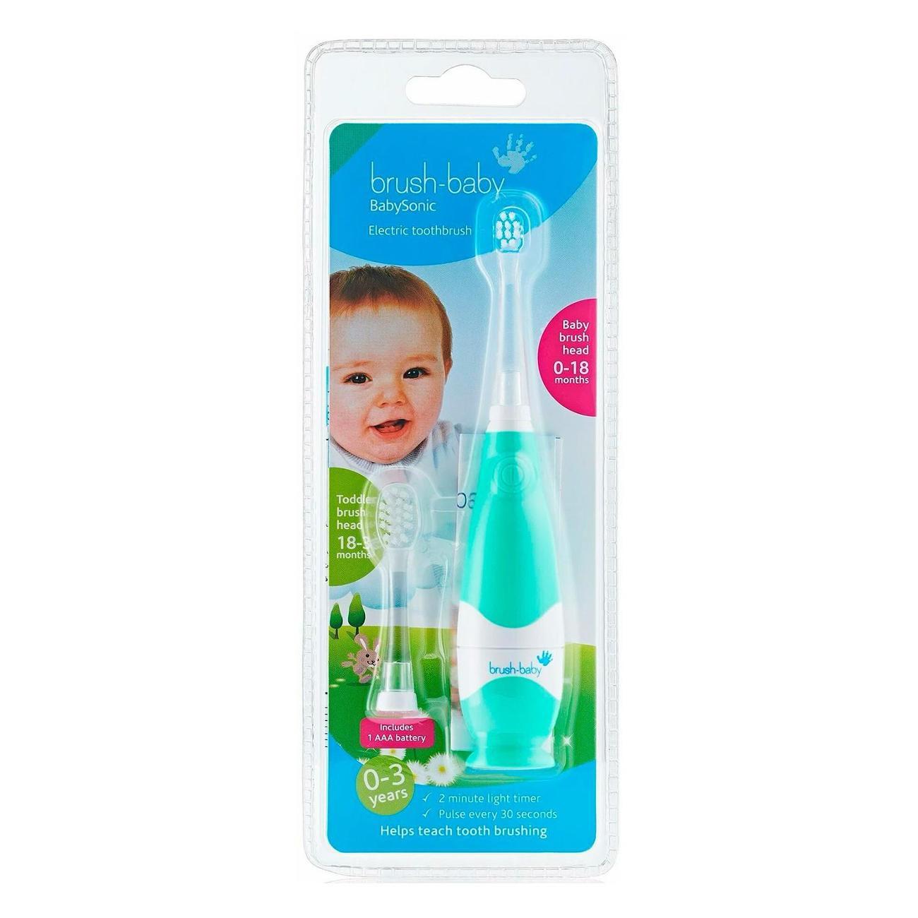 Электрическая зубная щетка Brush-Baby BabySonic бирюзовая