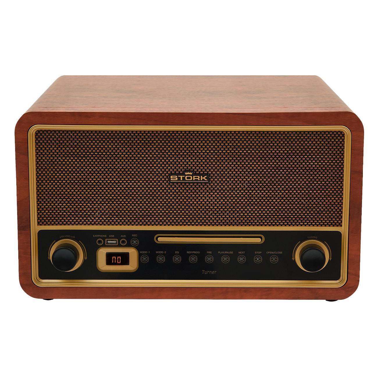 Виниловый проигрыватель STORK VP-110 red wood