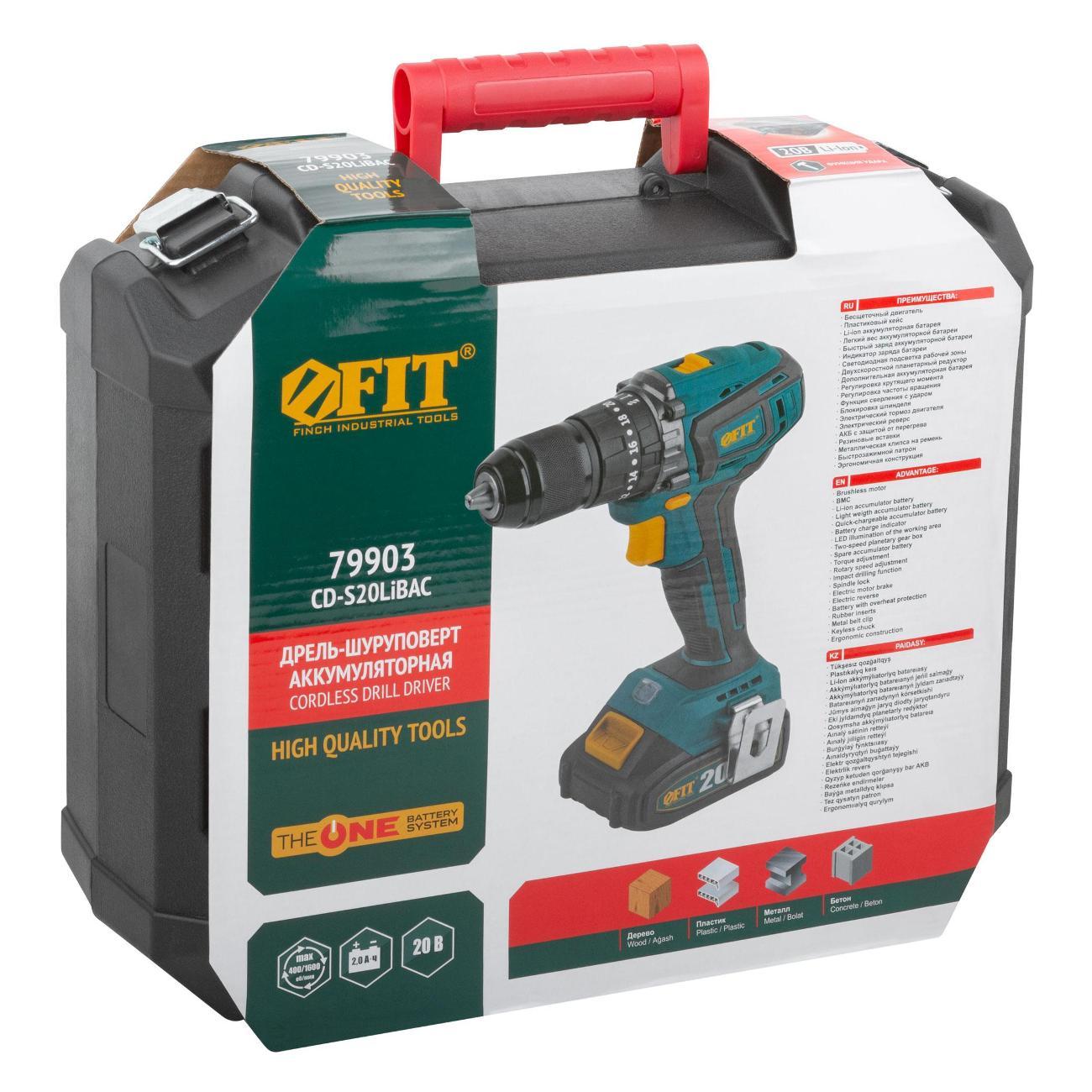 Дрель-шуруповерт FIT 79903