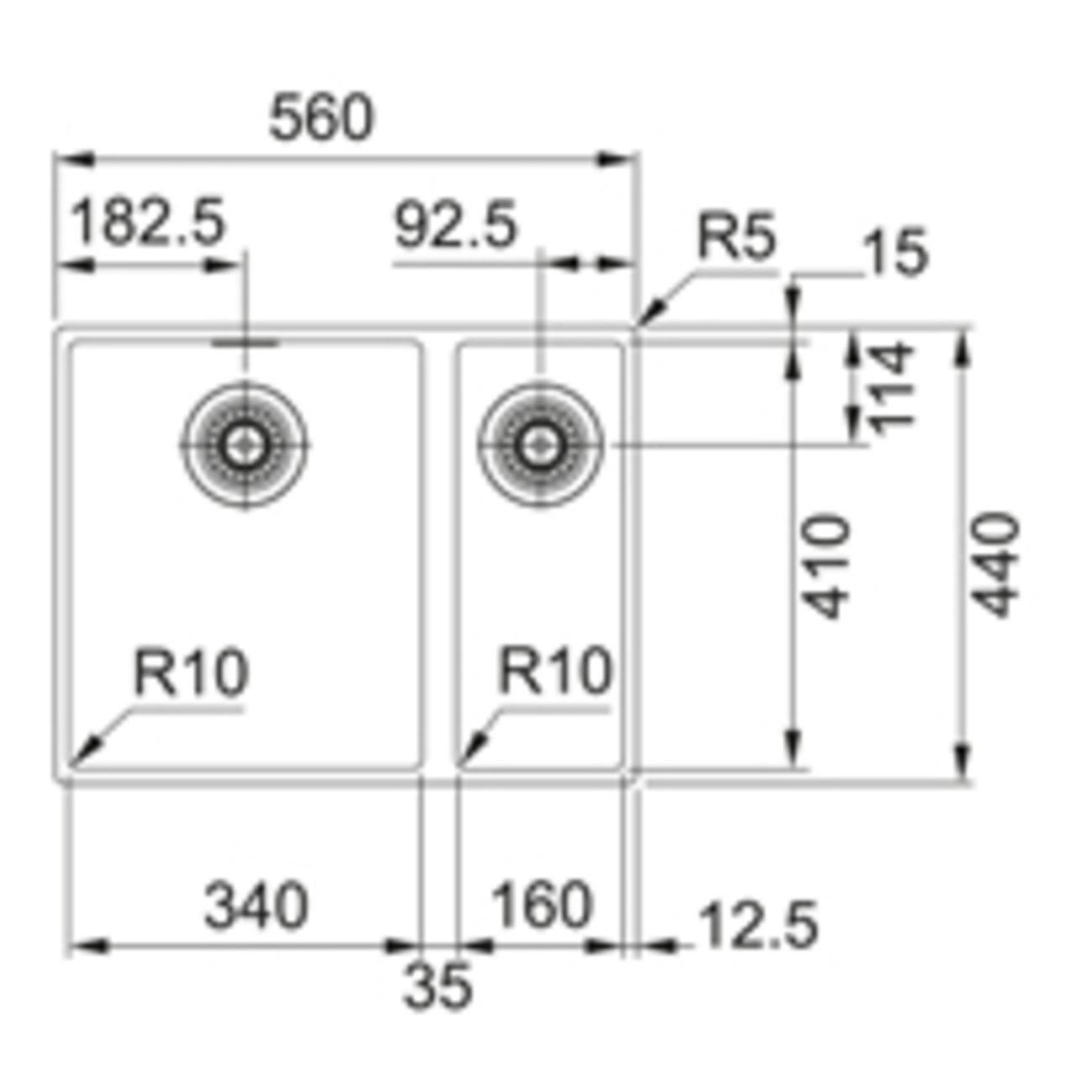 Мойка кухонная Franke SID 160 оникс стоп-вентиль
