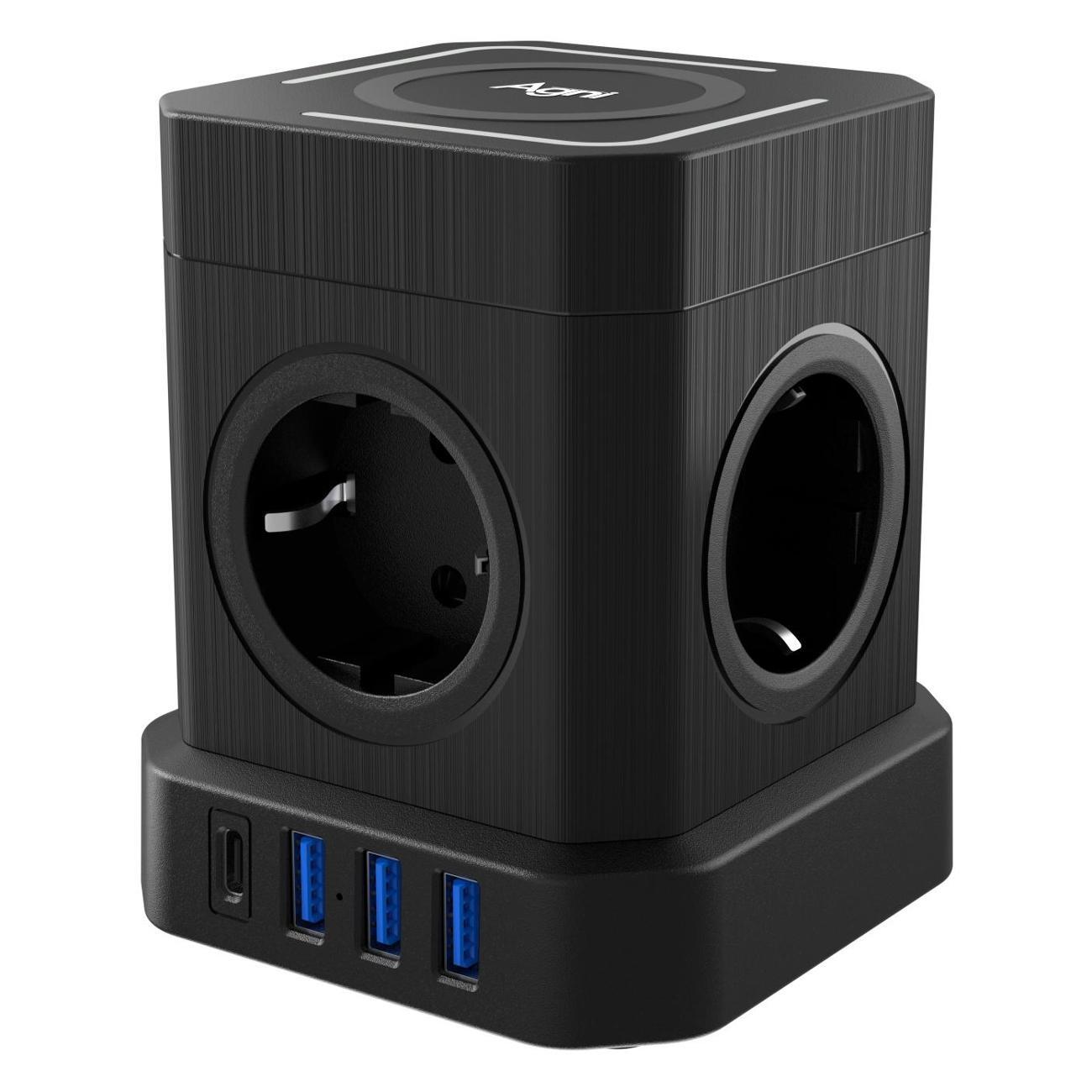 Сетевой фильтр AGNI TP-VE4U5E-C-W-5m-black