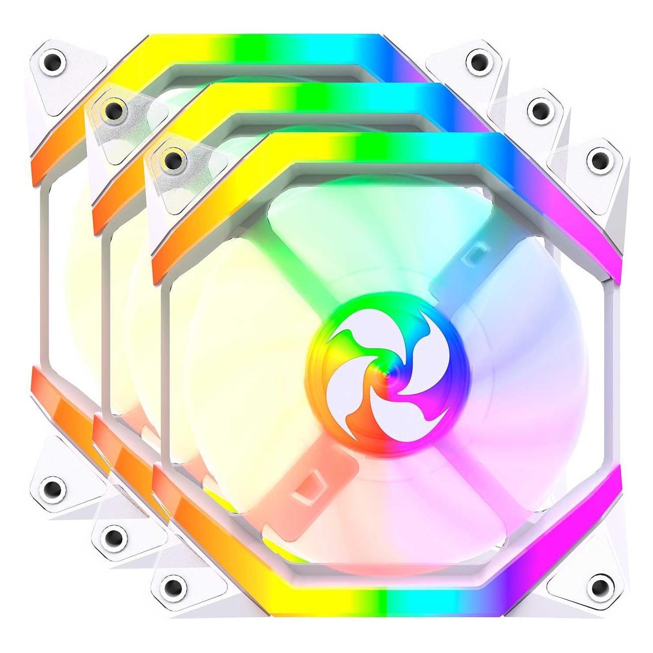 Вентилятор для компьютера 4FAN F40 White 120mm 3 in 1 (F4012W3)