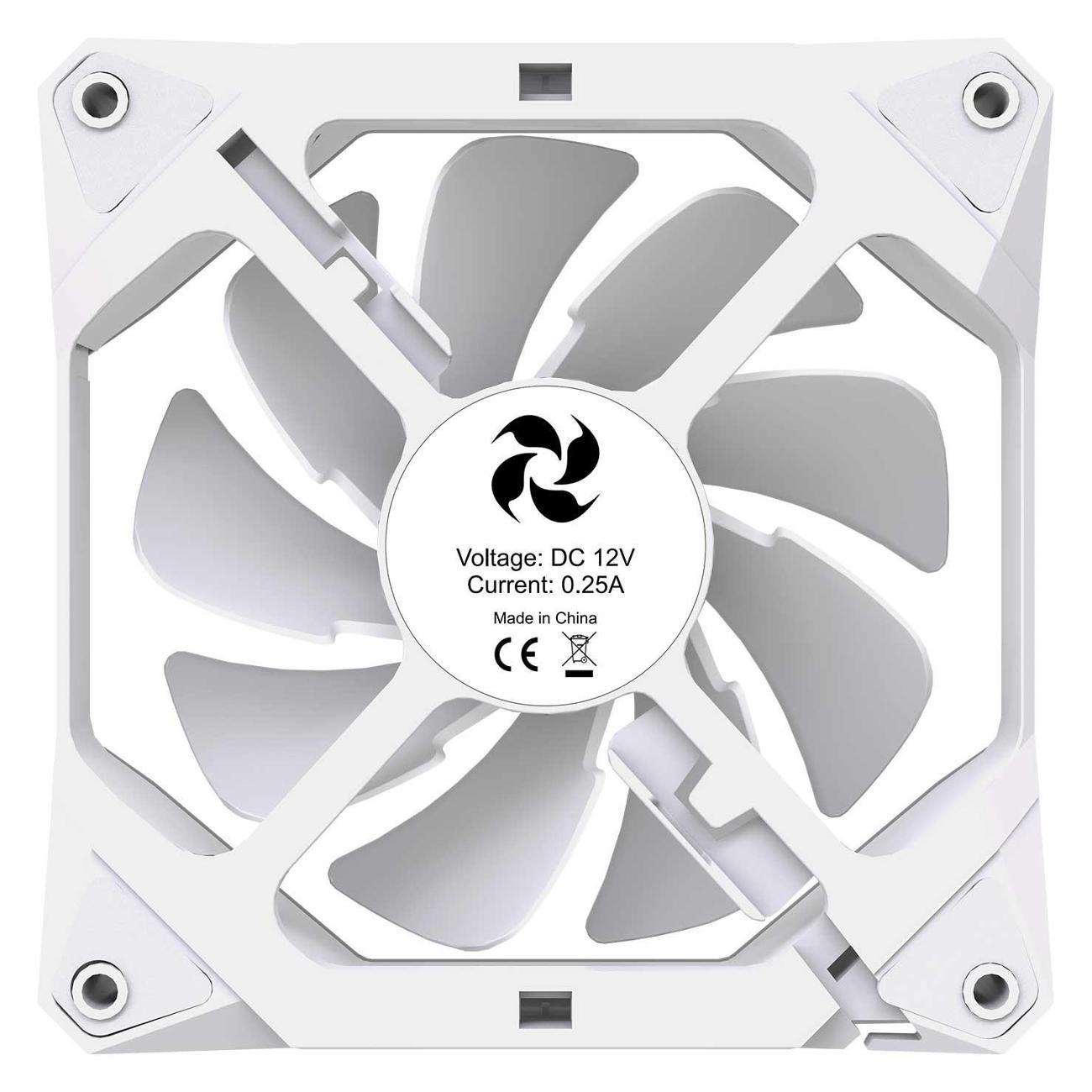 Вентилятор для компьютера 4FAN F40 White 120mm 3 in 1 (F4012W3)