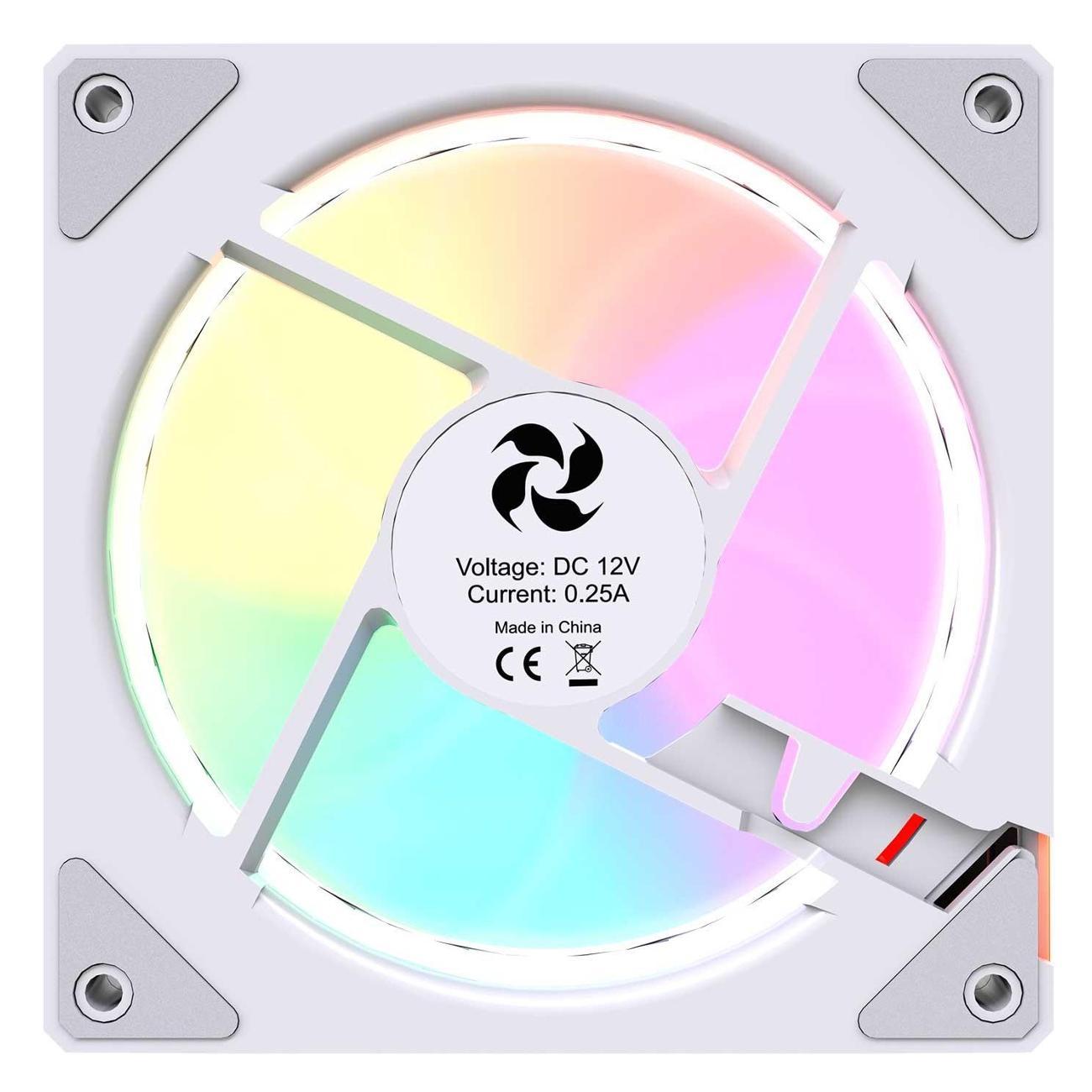 Вентилятор для компьютера 4FAN F69 White 120mm 3 in 1 (F6912W3)