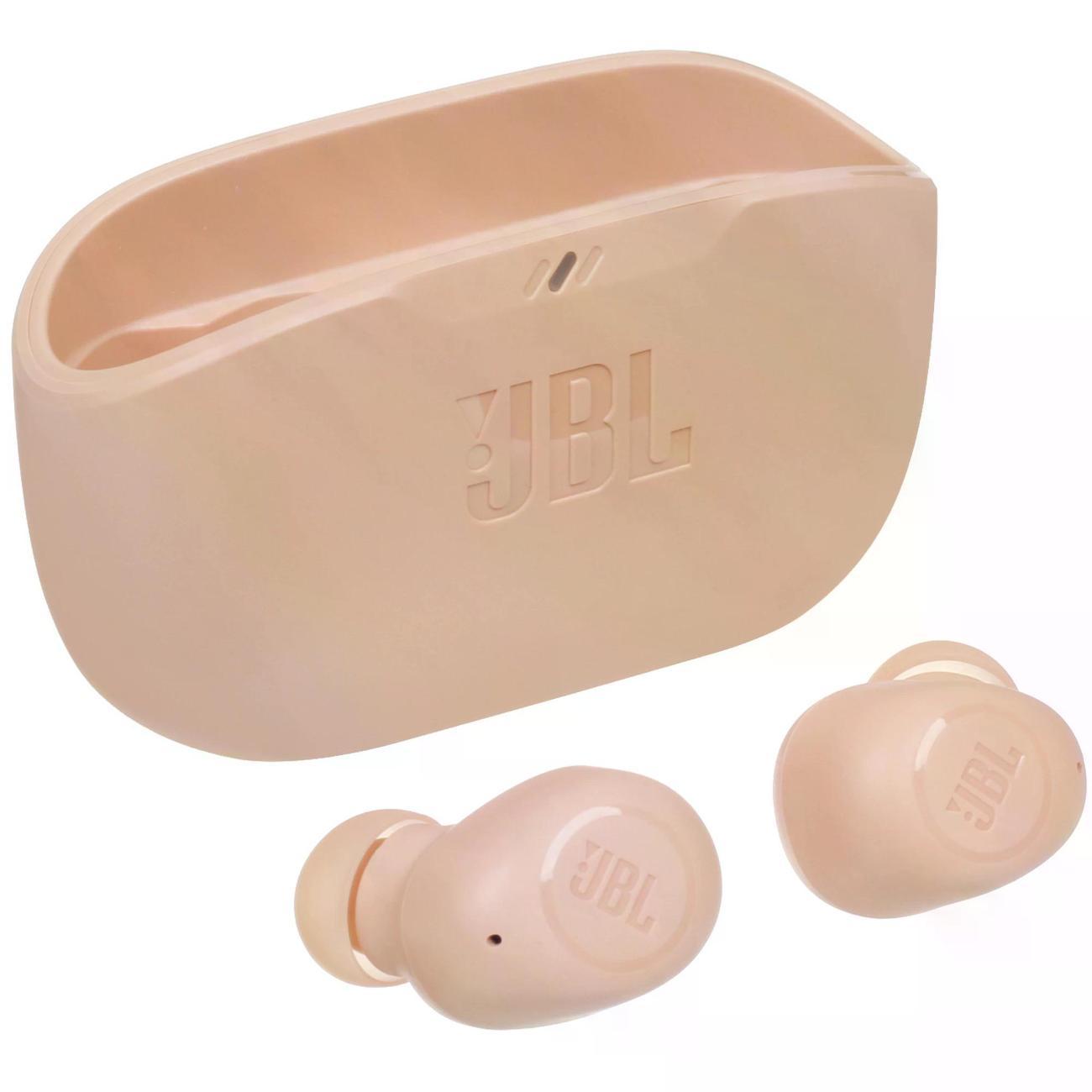 Наушники беспроводные JBL Wave Buds бежевый (JBLWBUDSBEG) фото