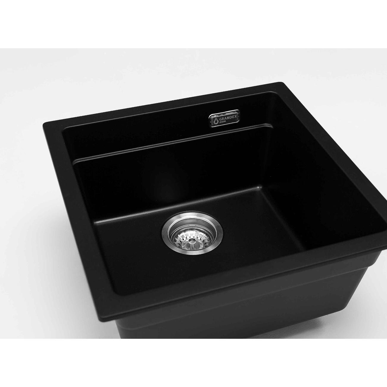 Мойка кухонная GRANDEX AQUA COMFORT 46U Bl/Gr