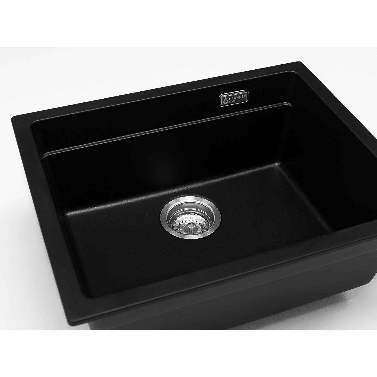 Мойка кухонная GRANDEX AQUA COMFORT 56U Bl/Gr