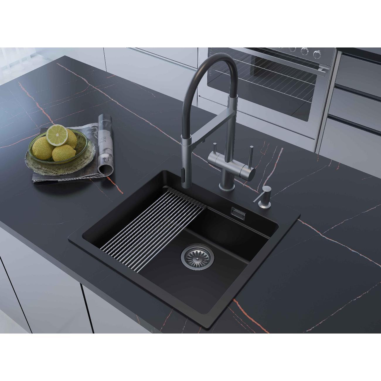 Мойка кухонная GRANDEX AQUA COMFORT 51F Bl