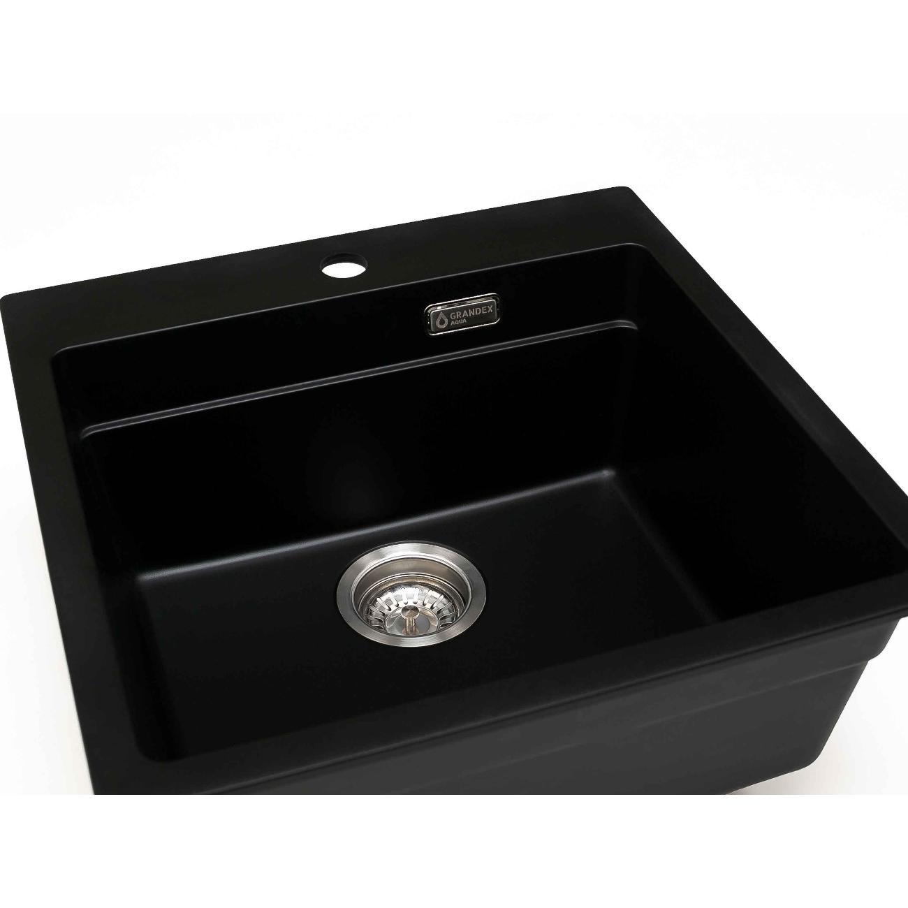 Мойка кухонная GRANDEX AQUA COMFORT 51F Bl