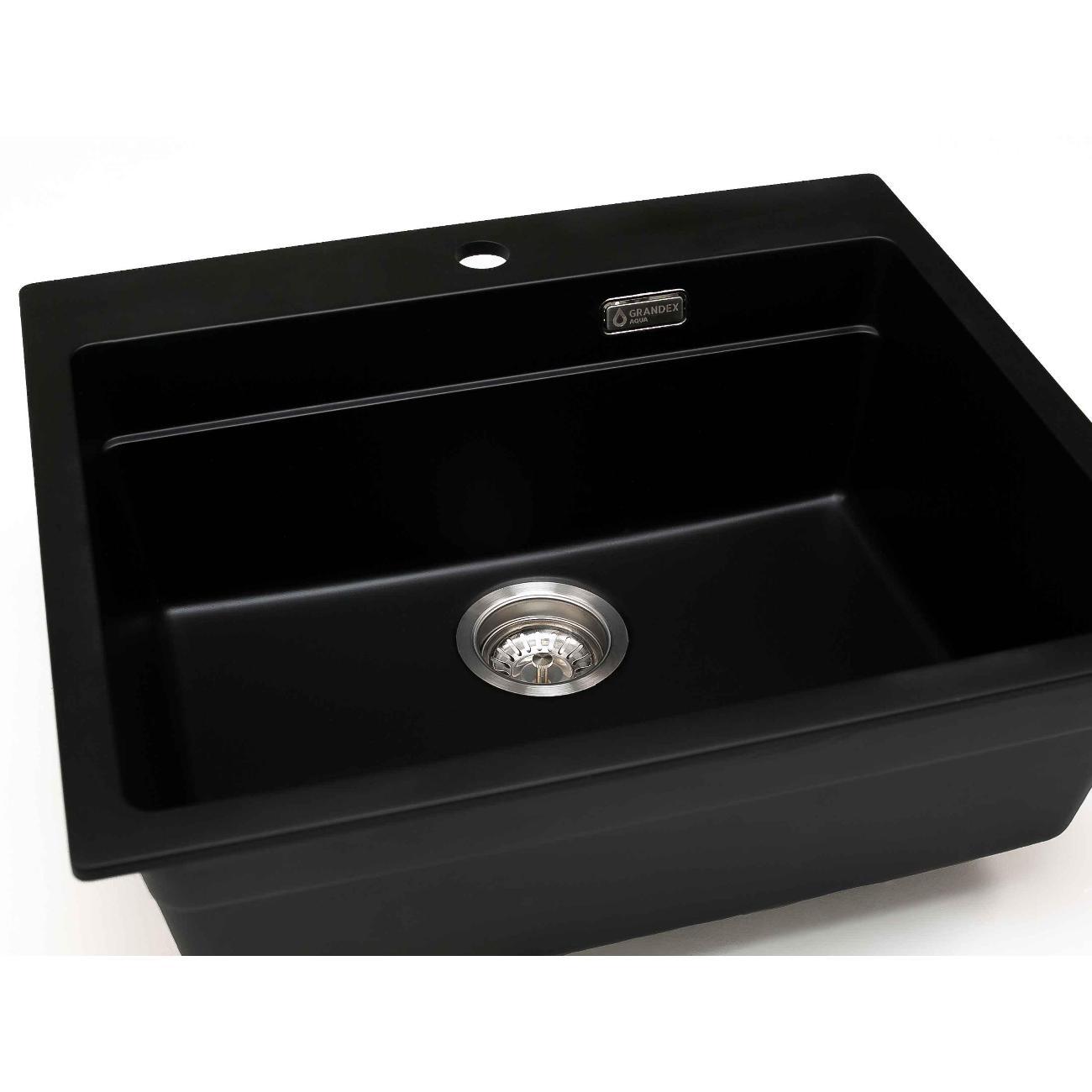 Мойка кухонная GRANDEX AQUA COMFORT 60F Bl