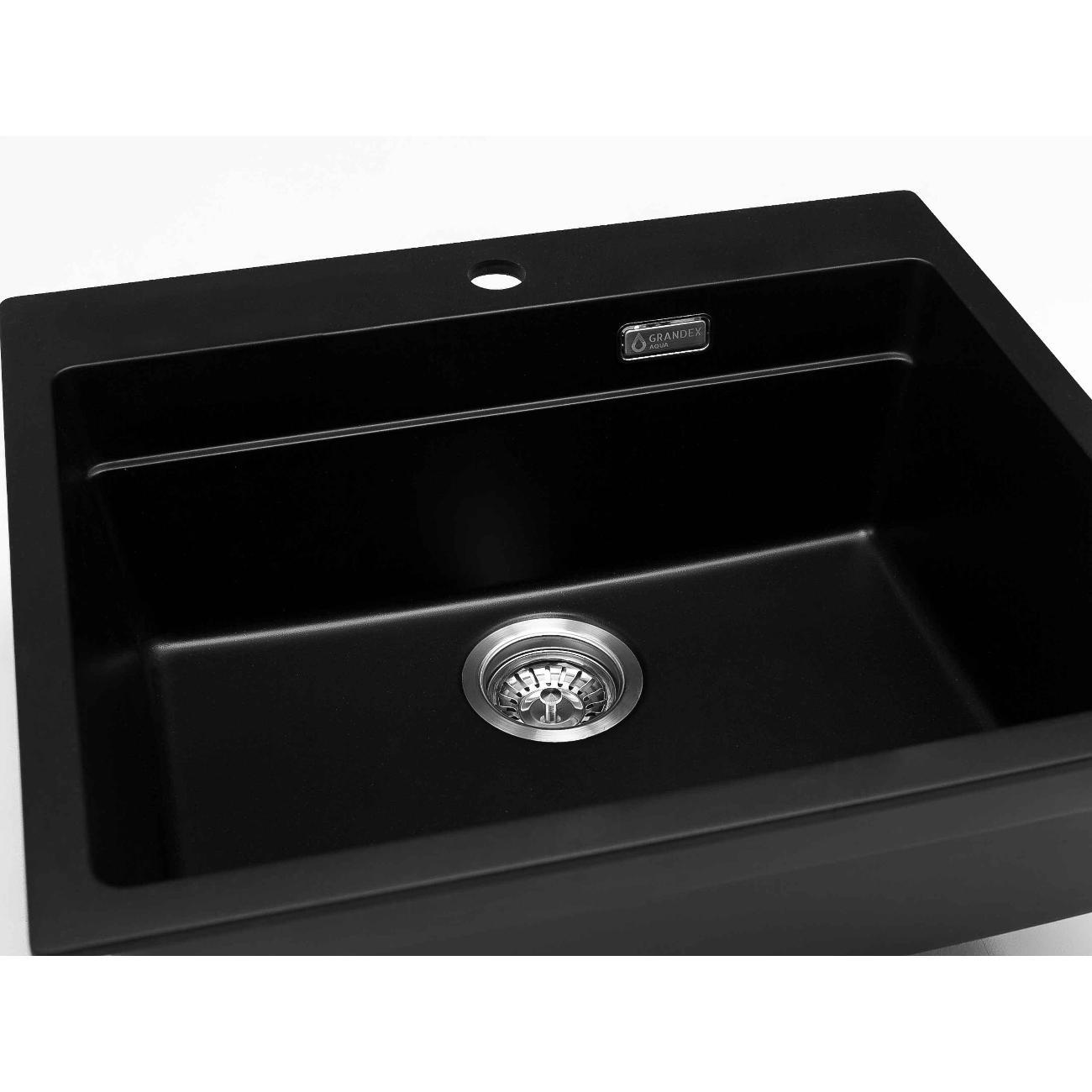 Мойка кухонная GRANDEX AQUA COMFORT 60F Bl/Gr