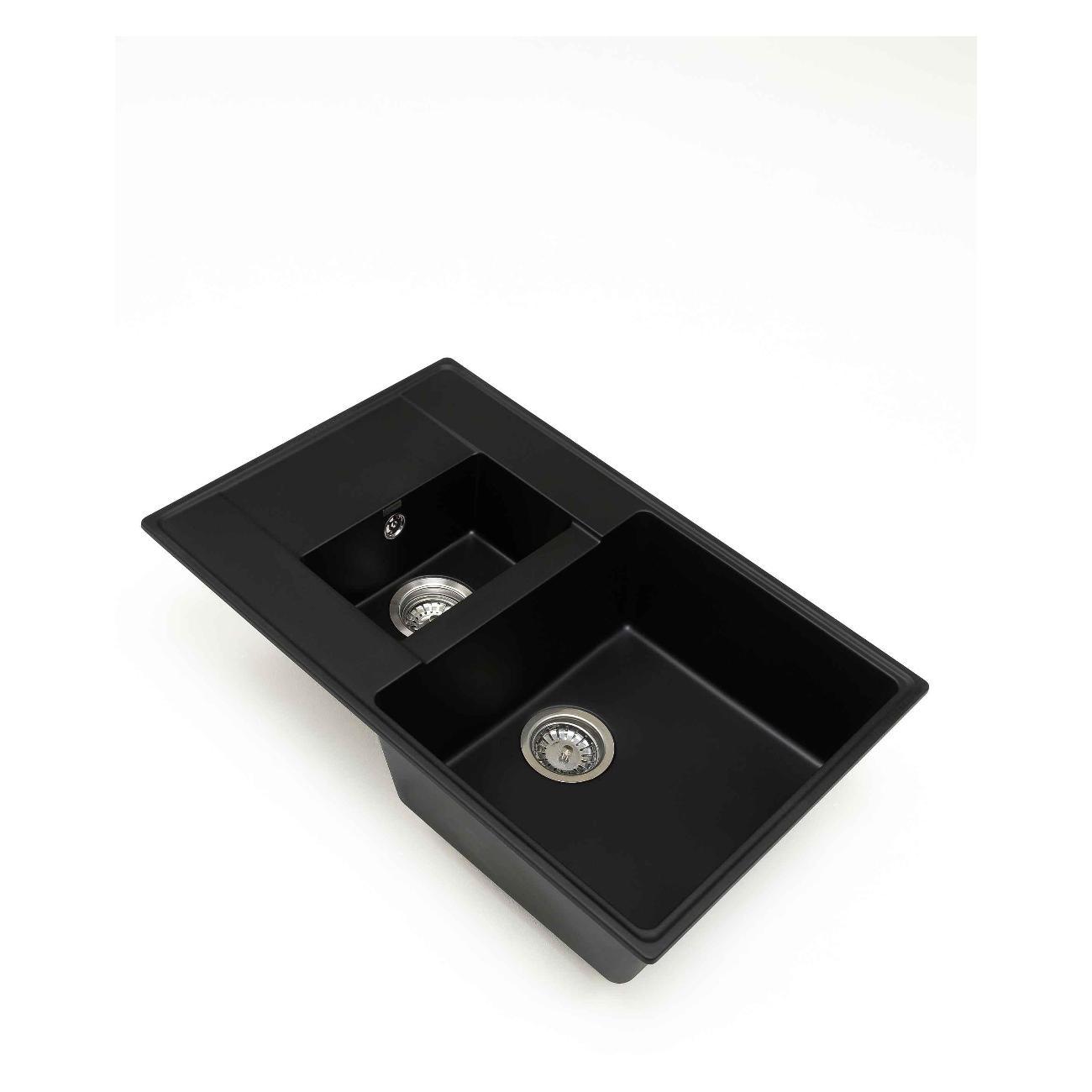 Мойка кухонная GRANDEX AQUA TOPLINE 78F Bl