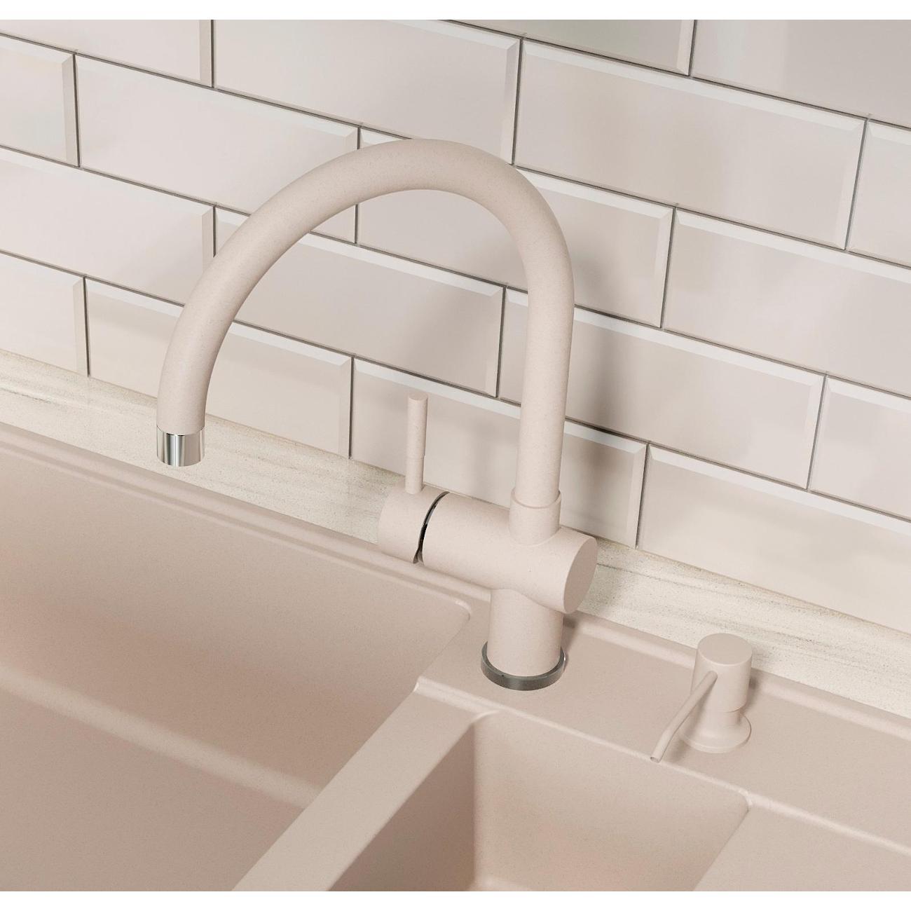 Смеситель GRANDEX AQUA BASIC-C бежевый