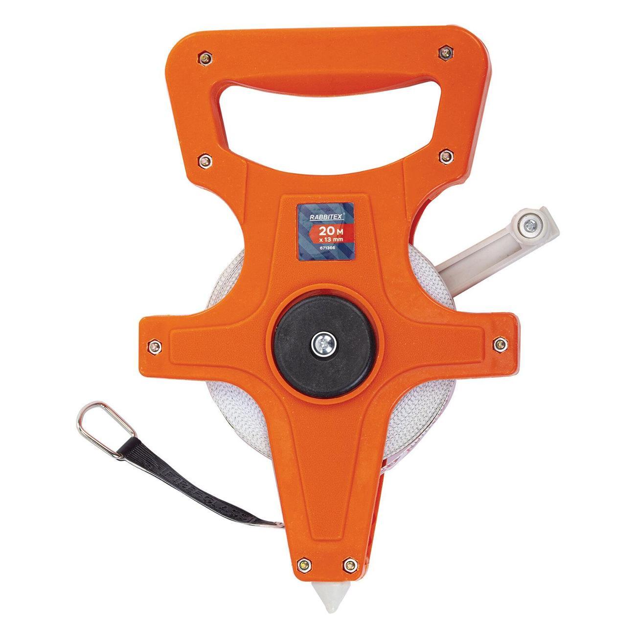 Рулетка измерительная RABBITEX геодезическая 20мх13мм фиберглассовая