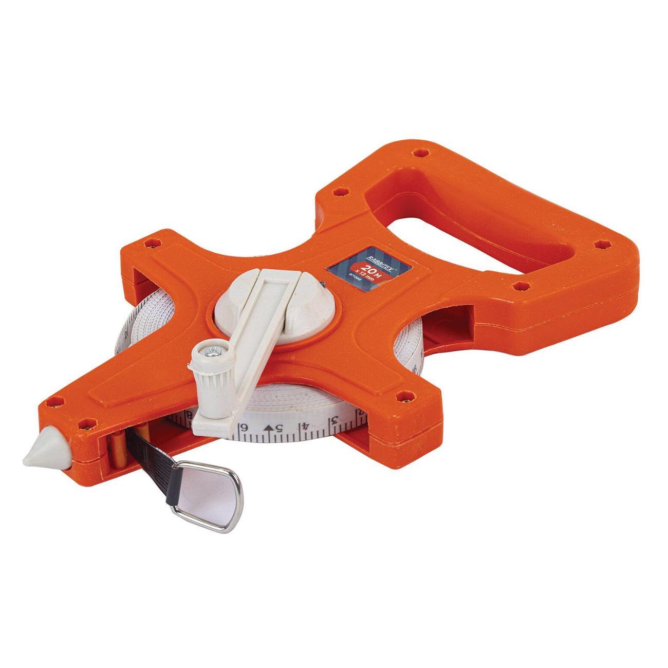 Рулетка измерительная RABBITEX геодезическая 20мх13мм фиберглассовая