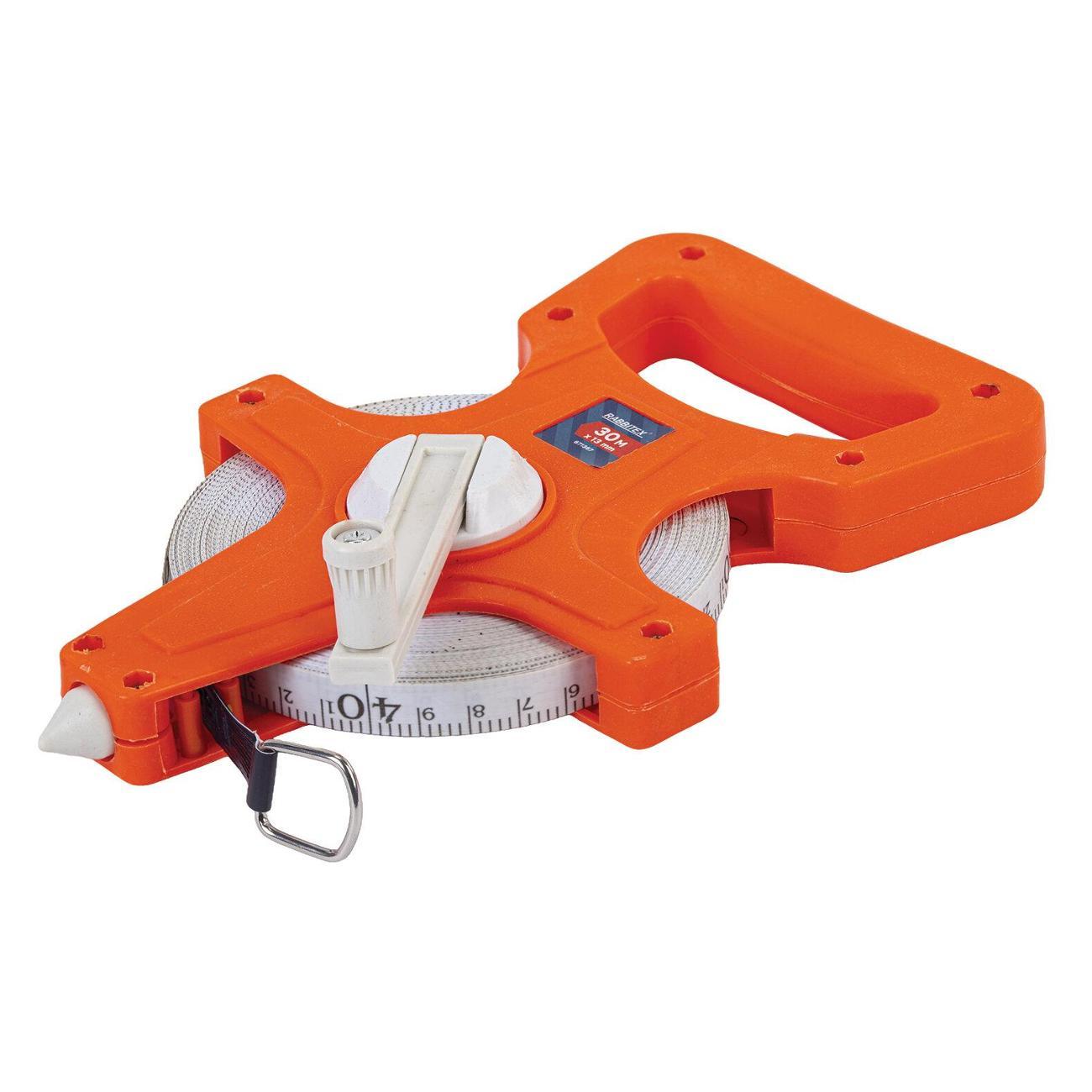 Рулетка измерительная RABBITEX геодезическая 30мх13мм фиберглассовая