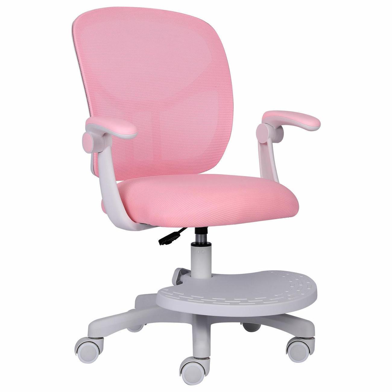 Кресло детское Brabix Toy, подставка д/ног сетка, розовое