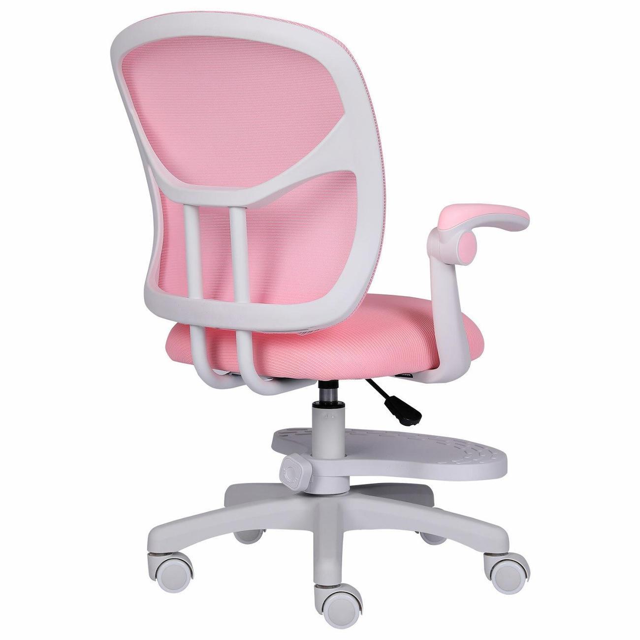 Кресло детское Brabix Toy, подставка д/ног сетка, розовое