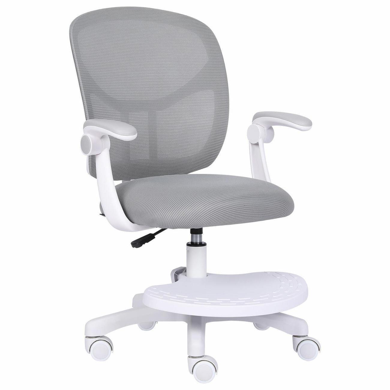 Кресло детское Brabix Toy, подставка д/ног, сетка, серое