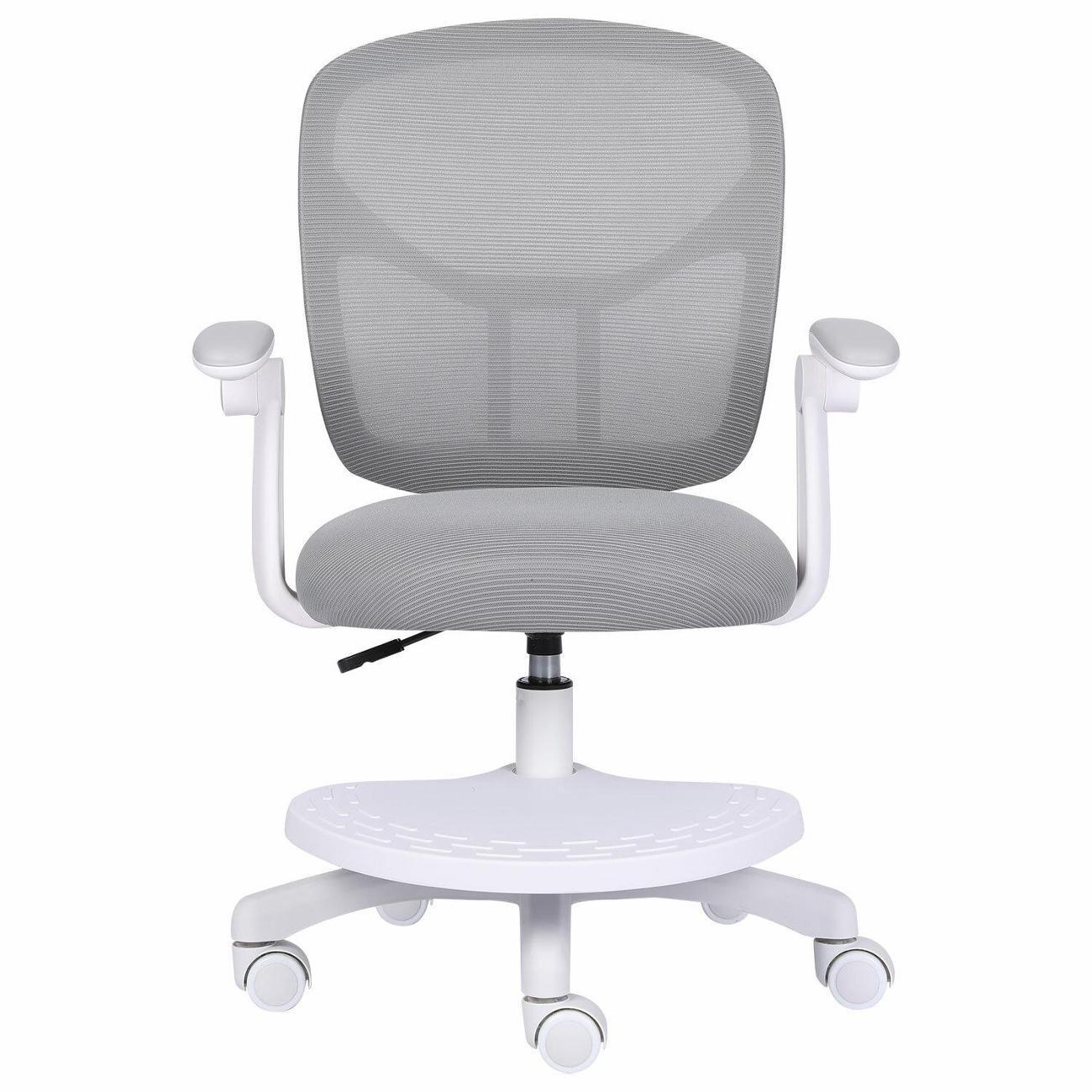 Кресло детское Brabix Toy, подставка д/ног, сетка, серое