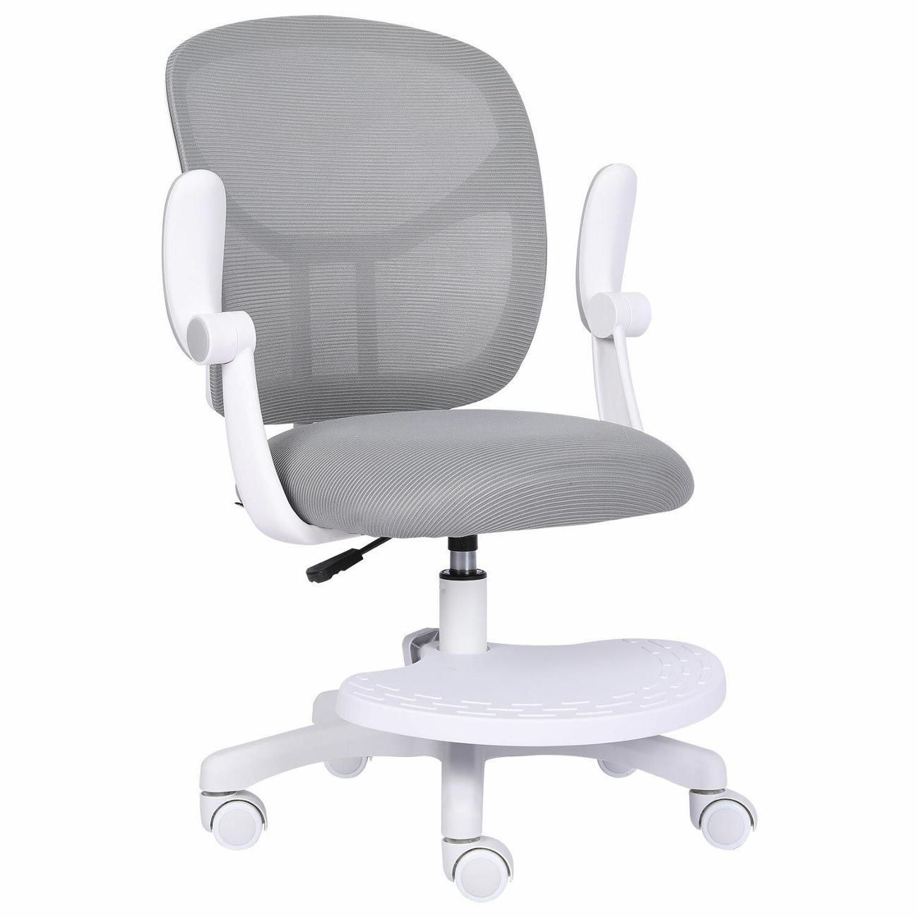 Кресло детское Brabix Toy, подставка д/ног, сетка, серое