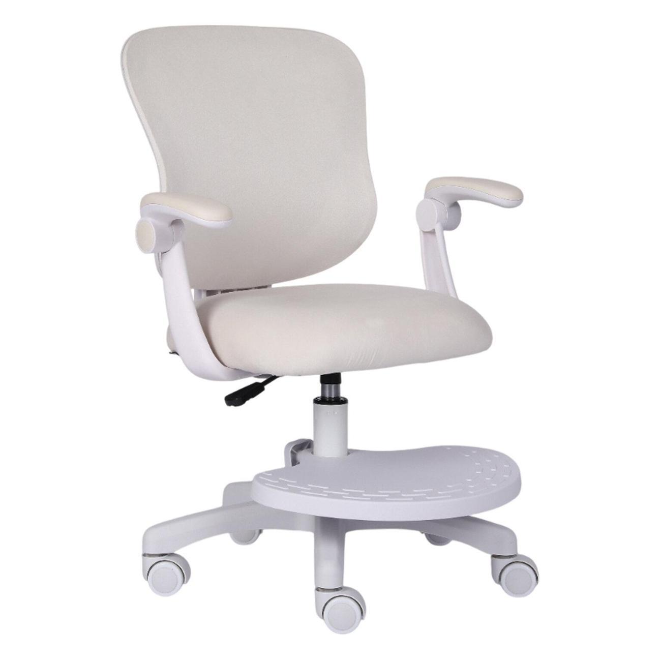 Кресло детское Brabix Sky, подставка д/ног велюр, бежевое