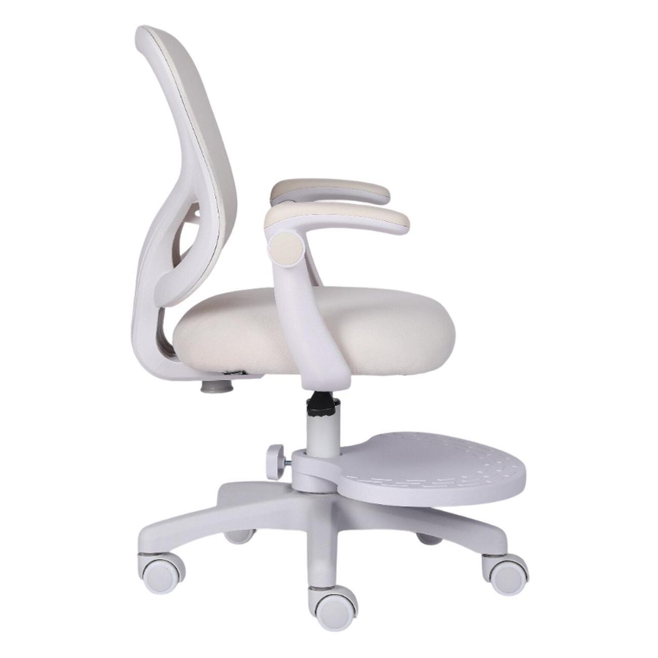 Кресло детское Brabix Sky, подставка д/ног велюр, бежевое