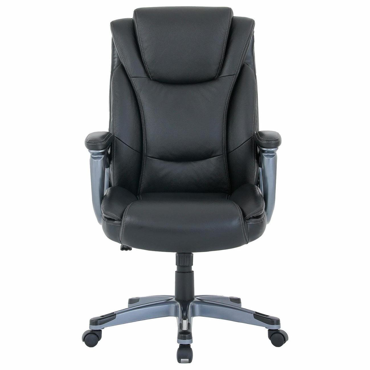 Кресло руководителя Brabix PREMIUM Gladiator, нат кожа, черное