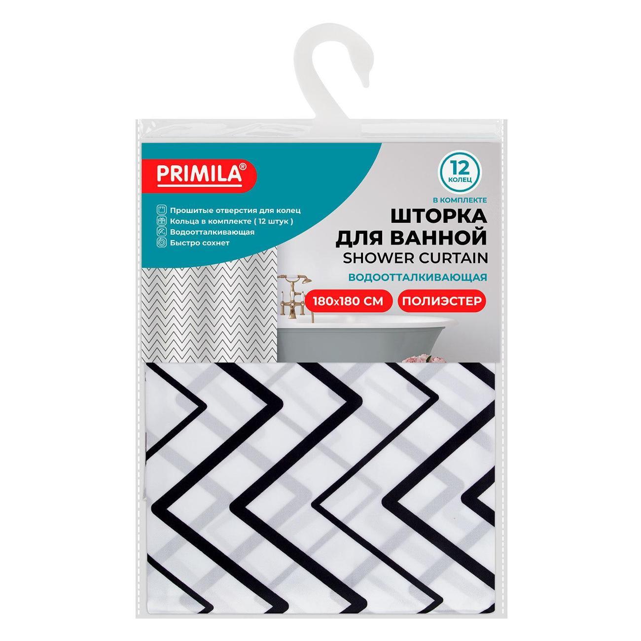 Штора для ванной PRIMILA 180х180см Узоры