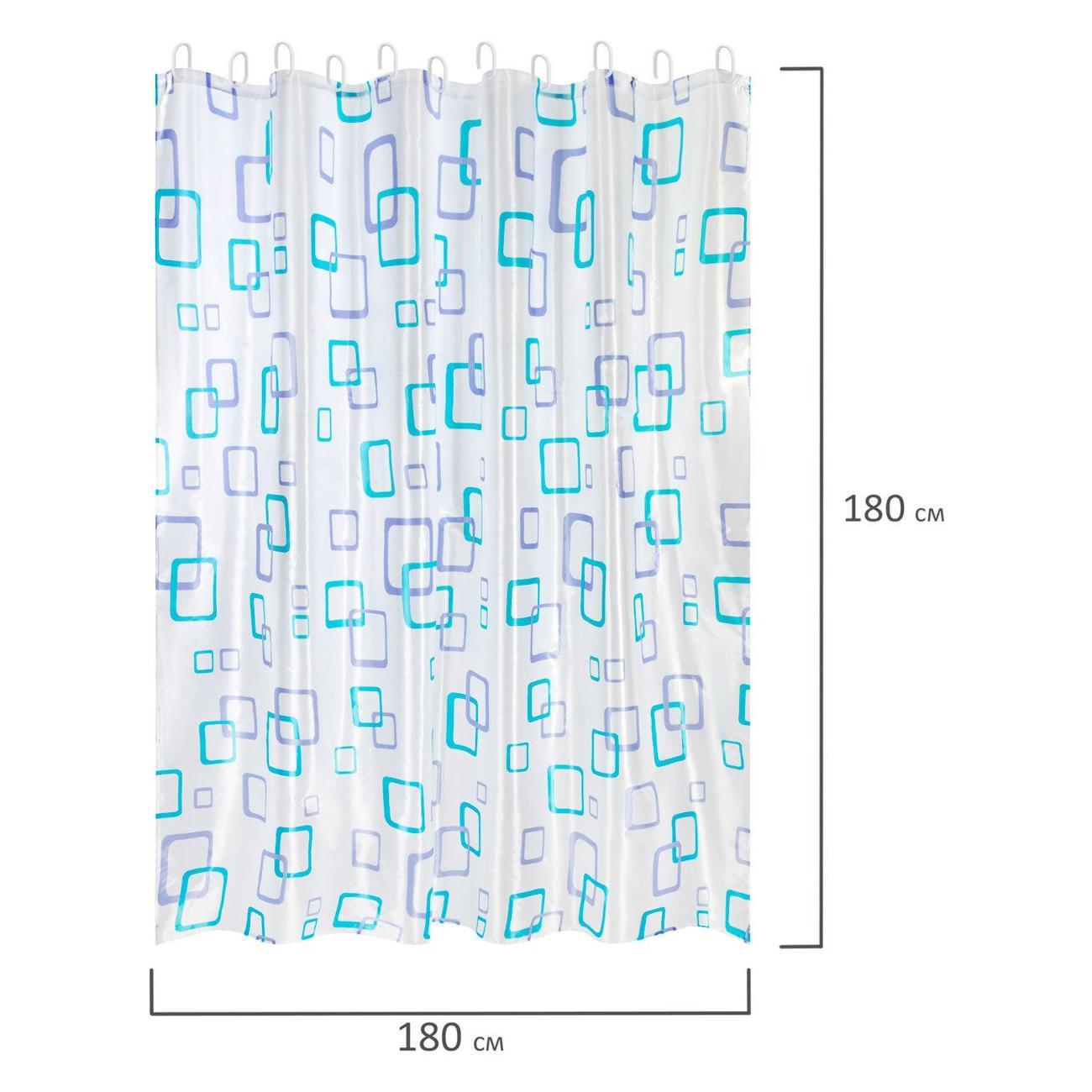 Штора для ванной PRIMILA Полиэстер 180х180см фигуры