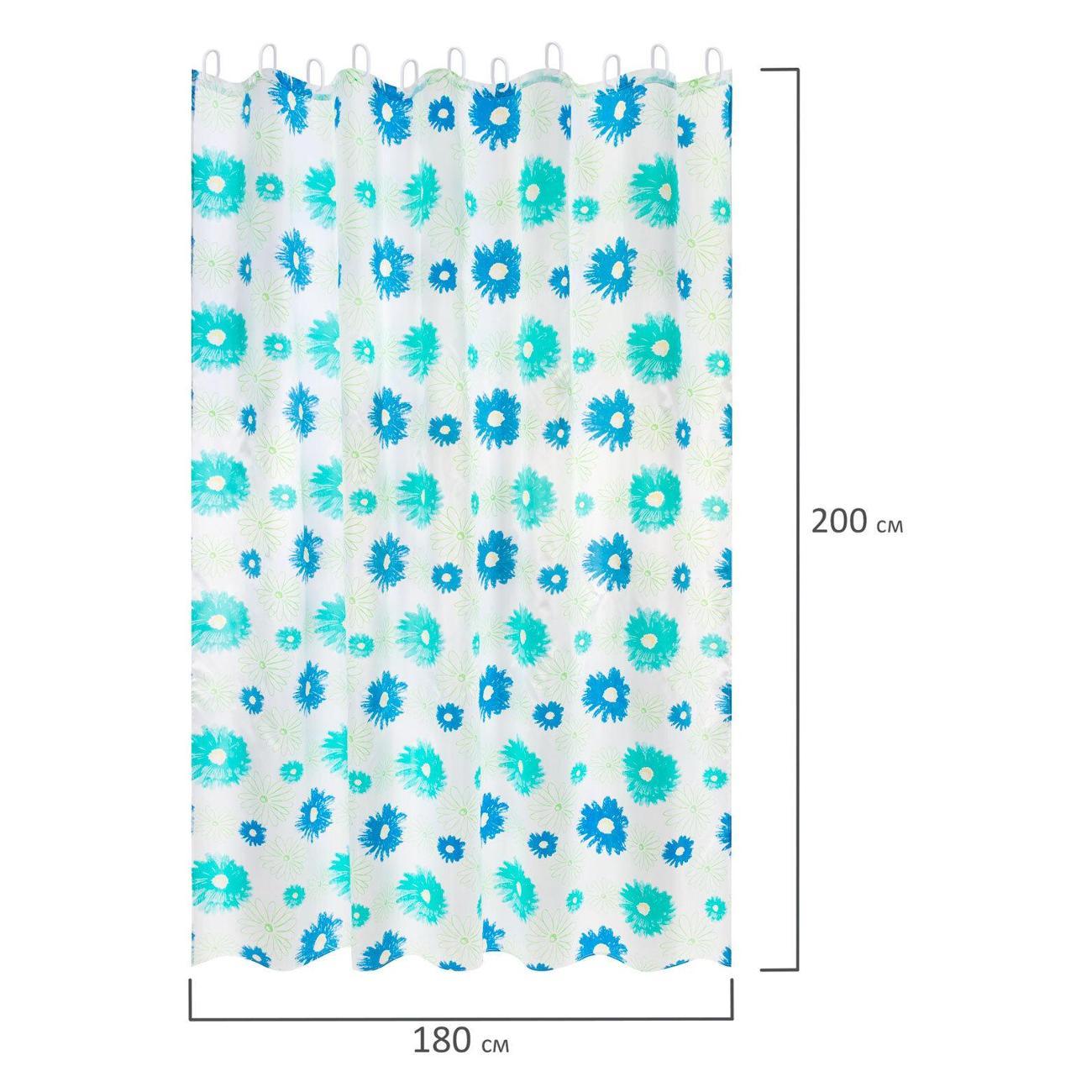 Штора для ванной PRIMILA Полиэстер 180х200см цветы