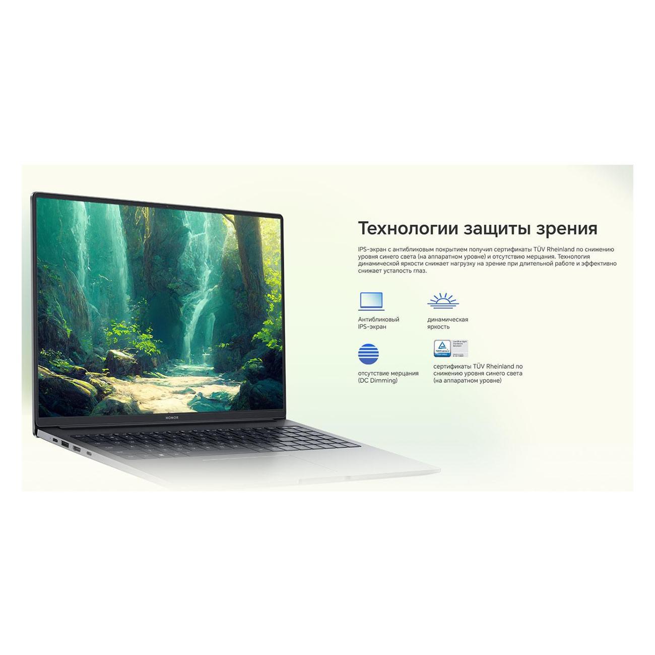 Ноутбук HONOR MagicBook X16 PLUS 2024 (5301AJPD), серый