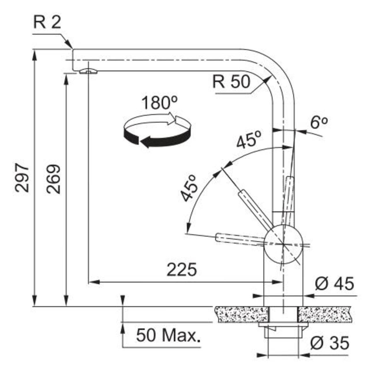 Смеситель Franke ATLAS Neo сталь PVD, антрацит
