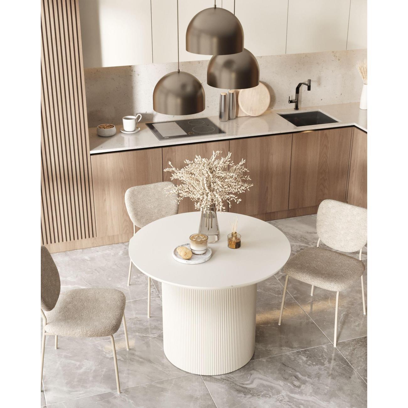 Стол обеденный Stool Group Ballet 100*75, молочный