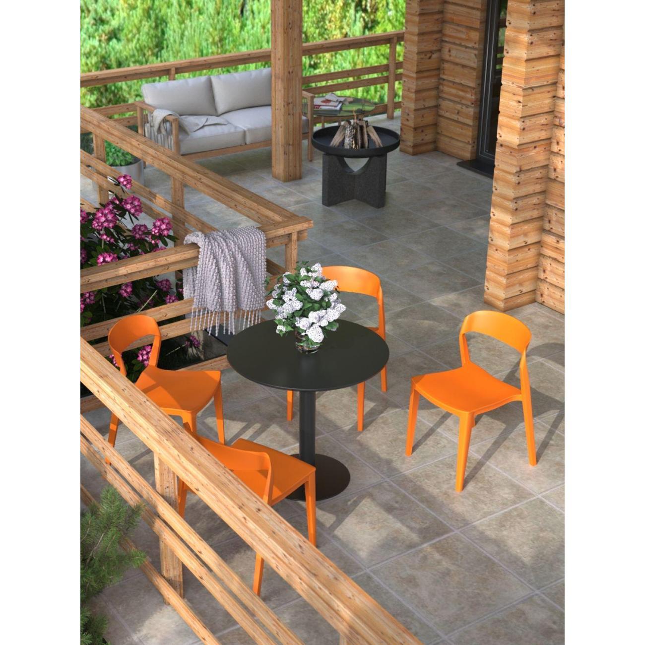 Стол обеденный Stool Group круглый Толедо, D80, черный