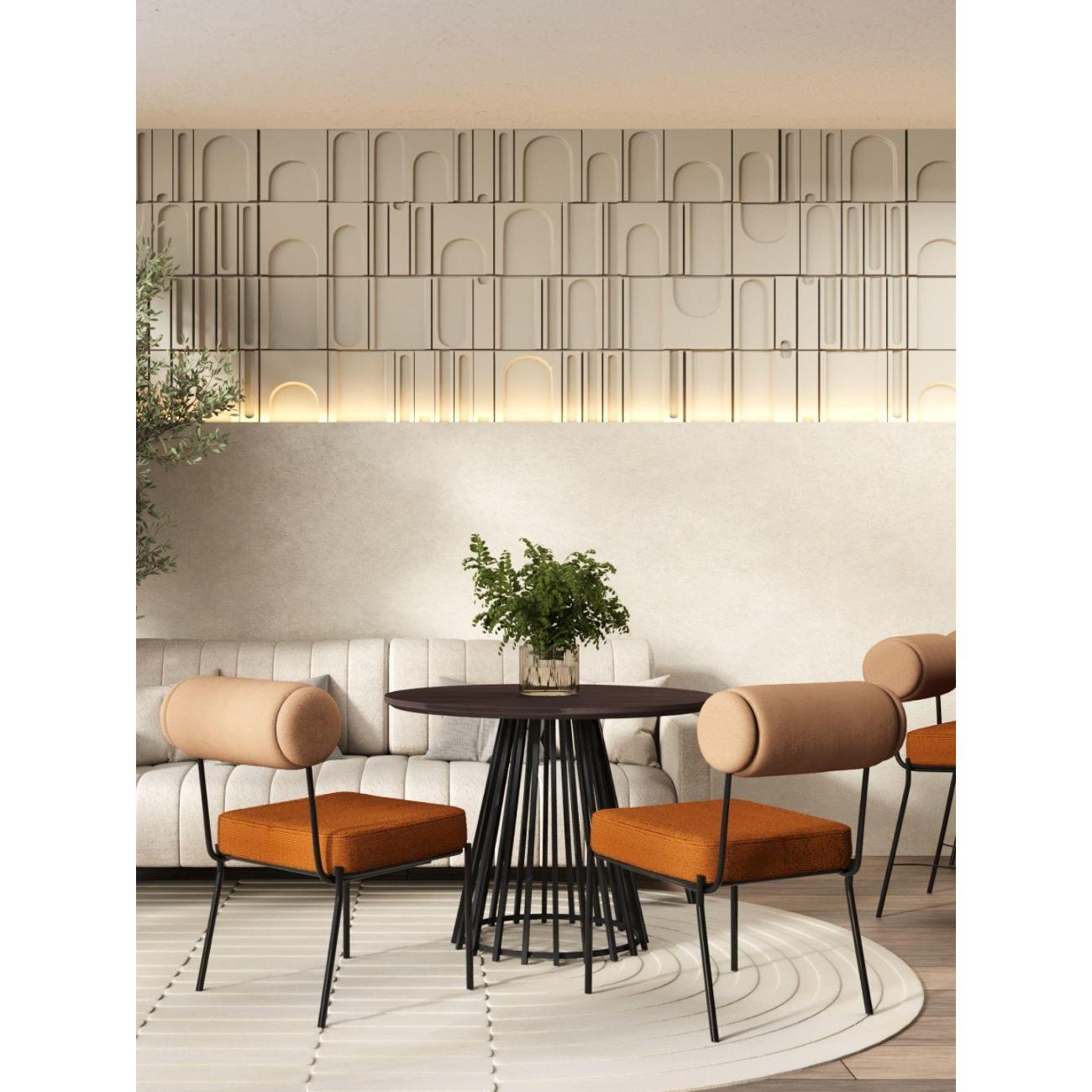 Стол обеденный Stool Group Daphne 100*75, темное дерево