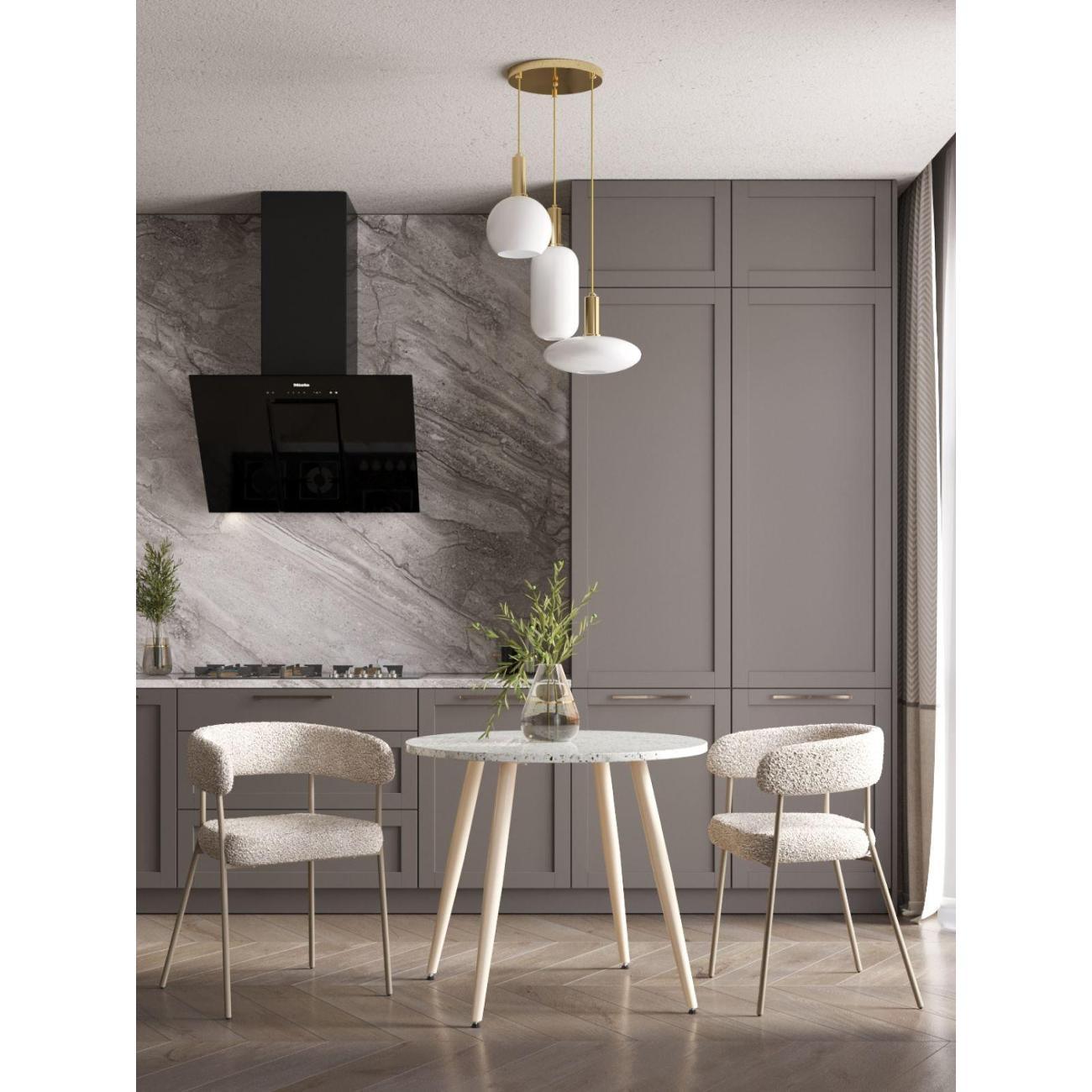 Стол обеденный Stool Group круглый Nymphaea, D90, терраццо МДФ