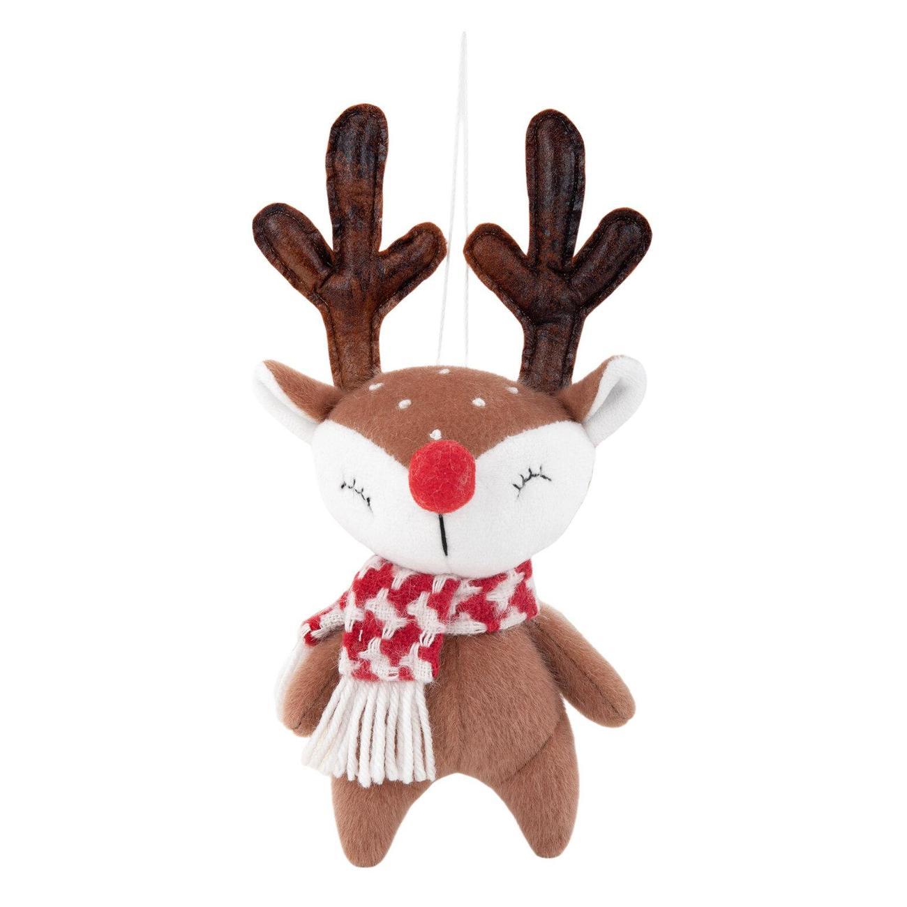 Набор новогодних украшений, игрушек Золотая сказка Оленёнок в шарфе 23см 592510