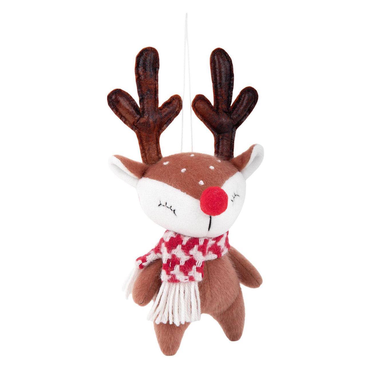 Набор новогодних украшений, игрушек Золотая сказка Оленёнок в шарфе 23см 592510