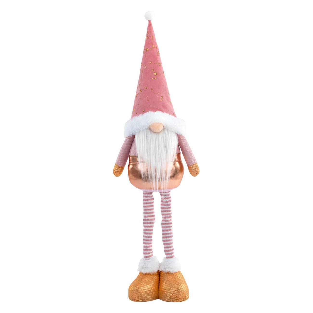 Набор новогодних украшений, игрушек Золотая сказка телескопическ. Розовый Гном 72см