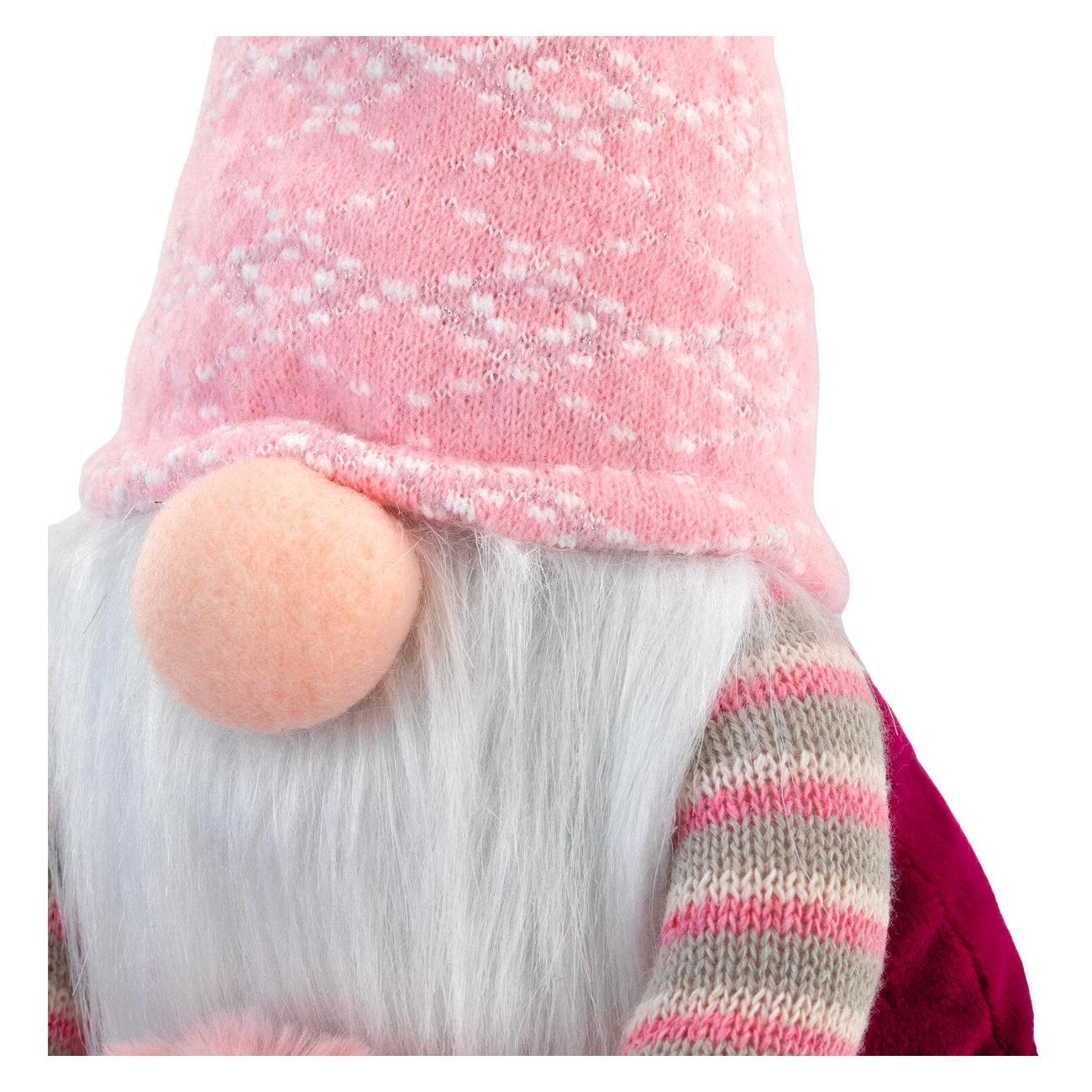 Набор новогодних украшений, игрушек Золотая сказка Розовый Гном с сердечком 70см 592524