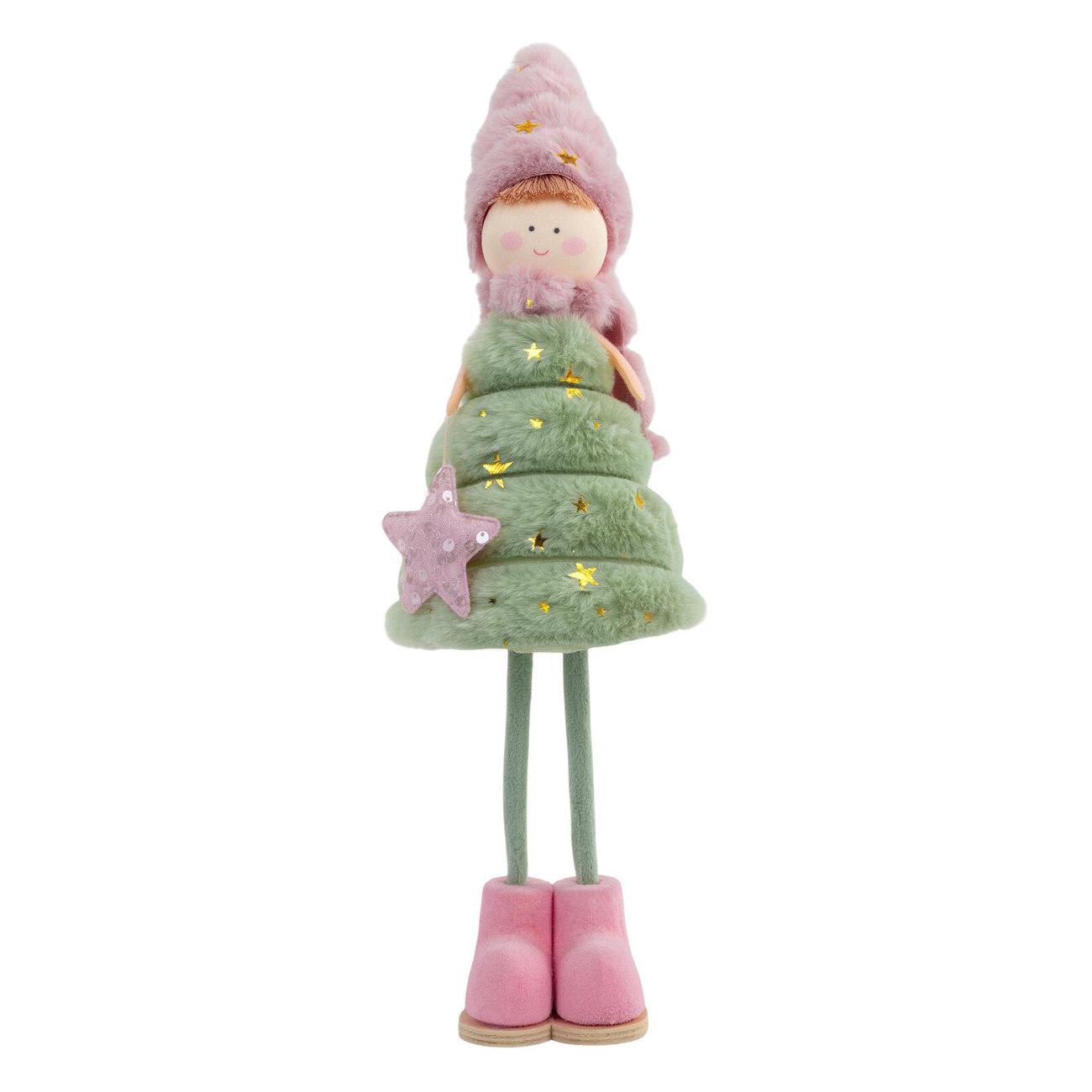 Набор новогодних украшений, игрушек Золотая сказка Девочка-ёлочка 40см