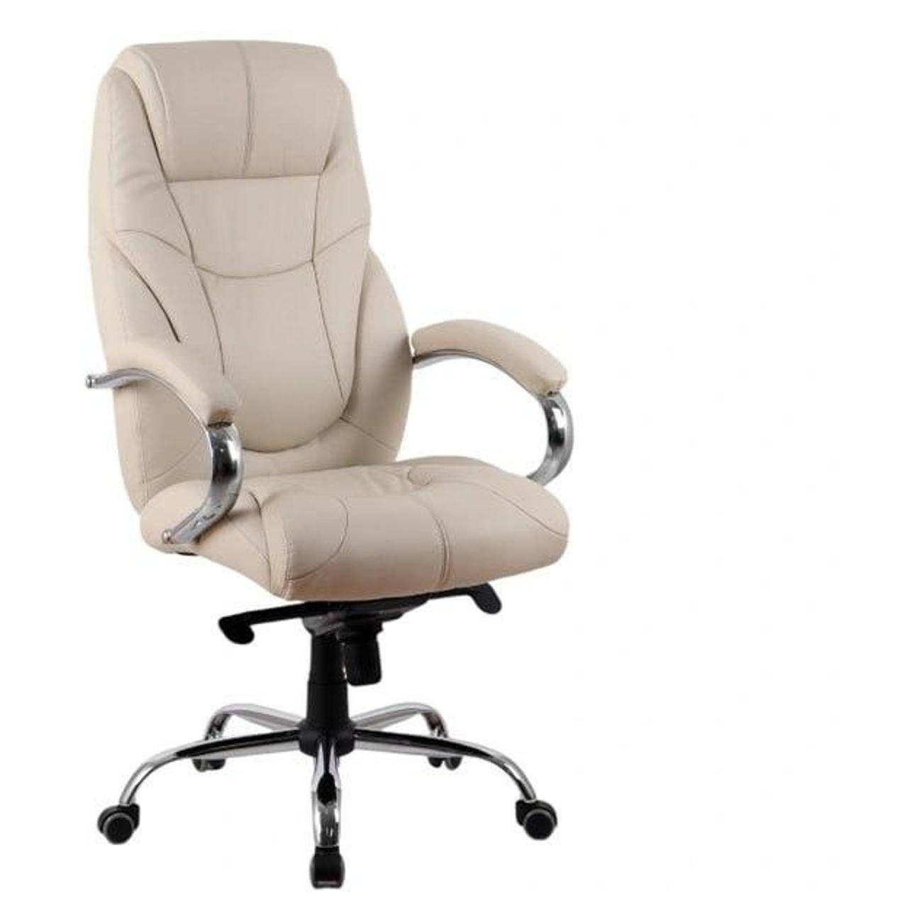 Кресло руководителя KingStyle SHL-9-1 Tonpo PU Chrome кремовый