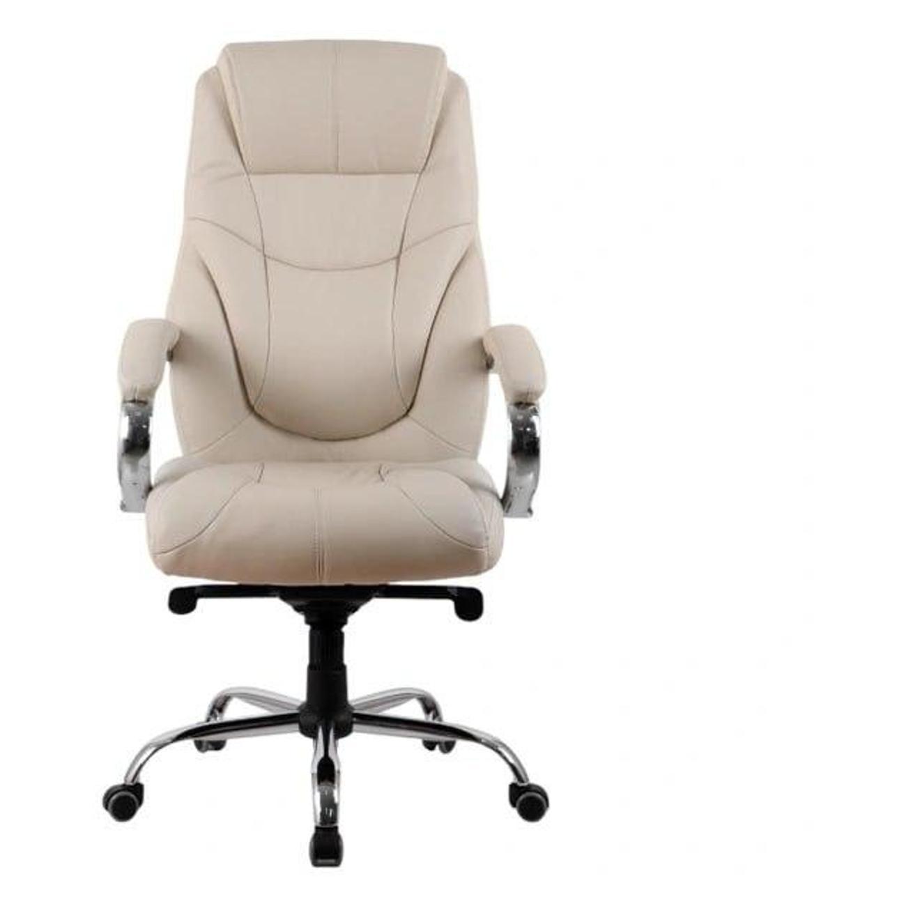 Кресло руководителя KingStyle SHL-9-1 Tonpo PU Chrome кремовый