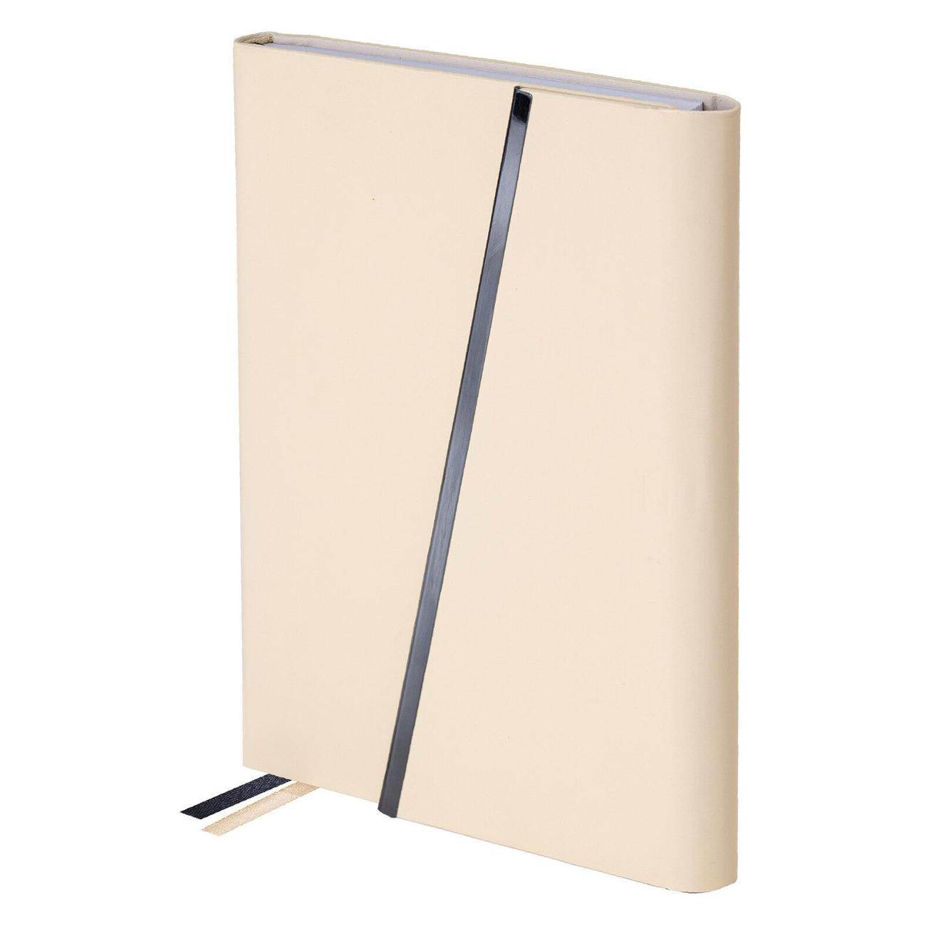 Тетрадь Brauberg А5 145х213мм Vogue, под кожу, магнит. клапан 160л, бежевый,116226 фото